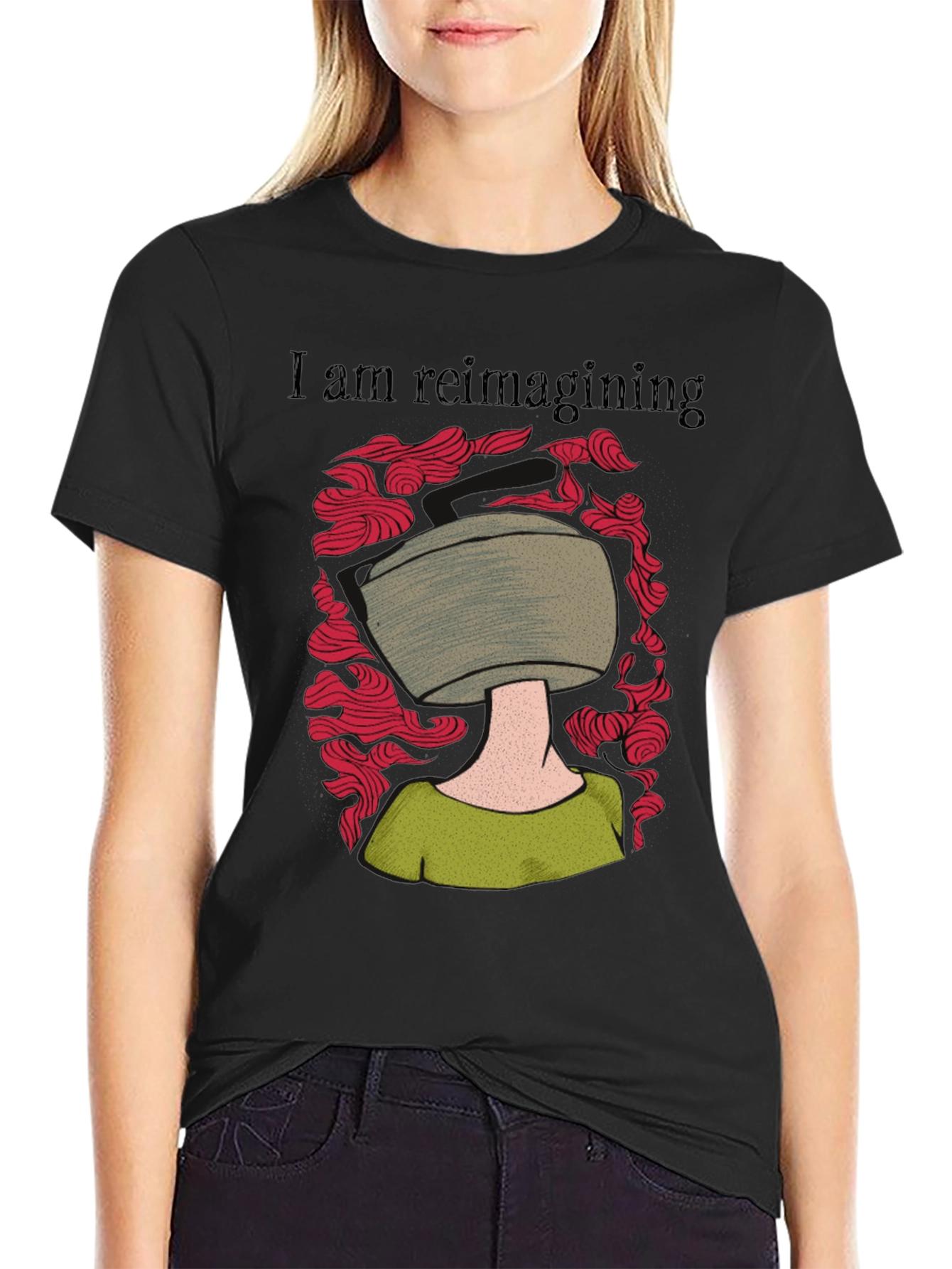 Black Reimagining Graphic T-Shirt view 2