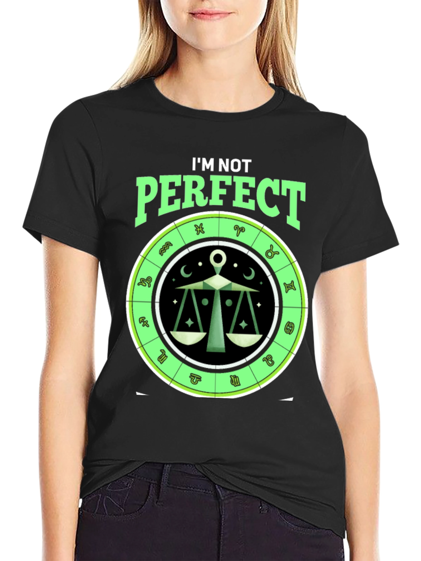 Libra Zodiac T-Shirt: I'm Not Perfect Horoscope Tee - 2