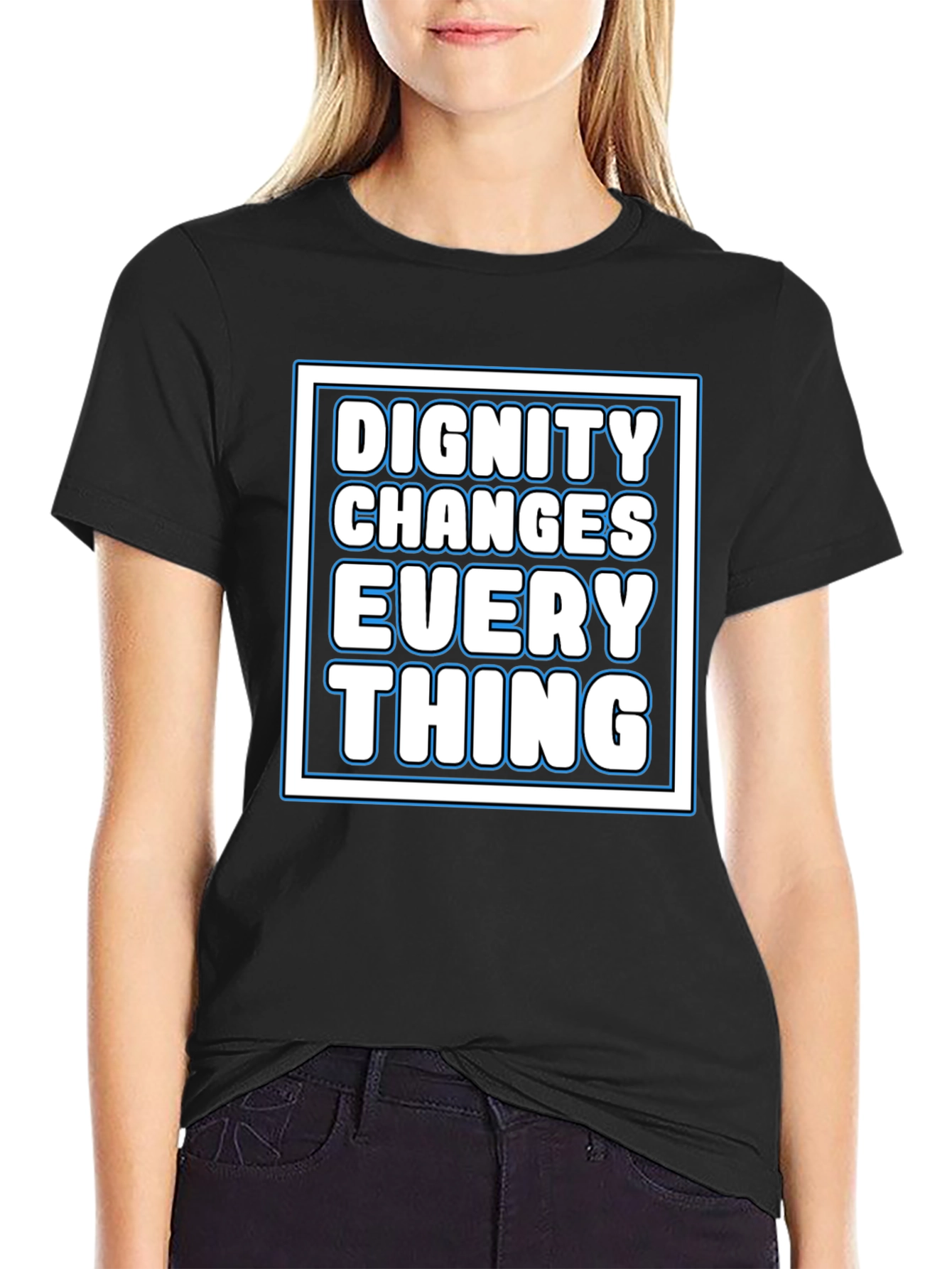 Black Dignity Changes Everything Graphic Tee view 2