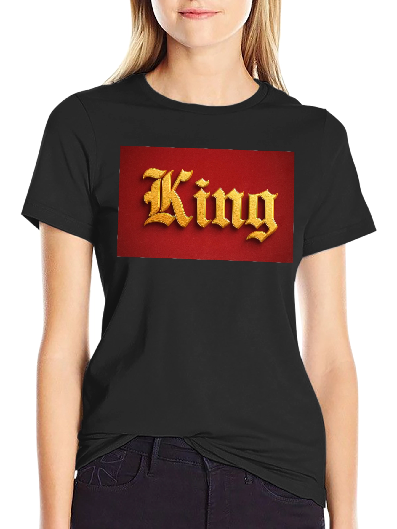 Black King Graphic T-Shirt - Regal Style view 2