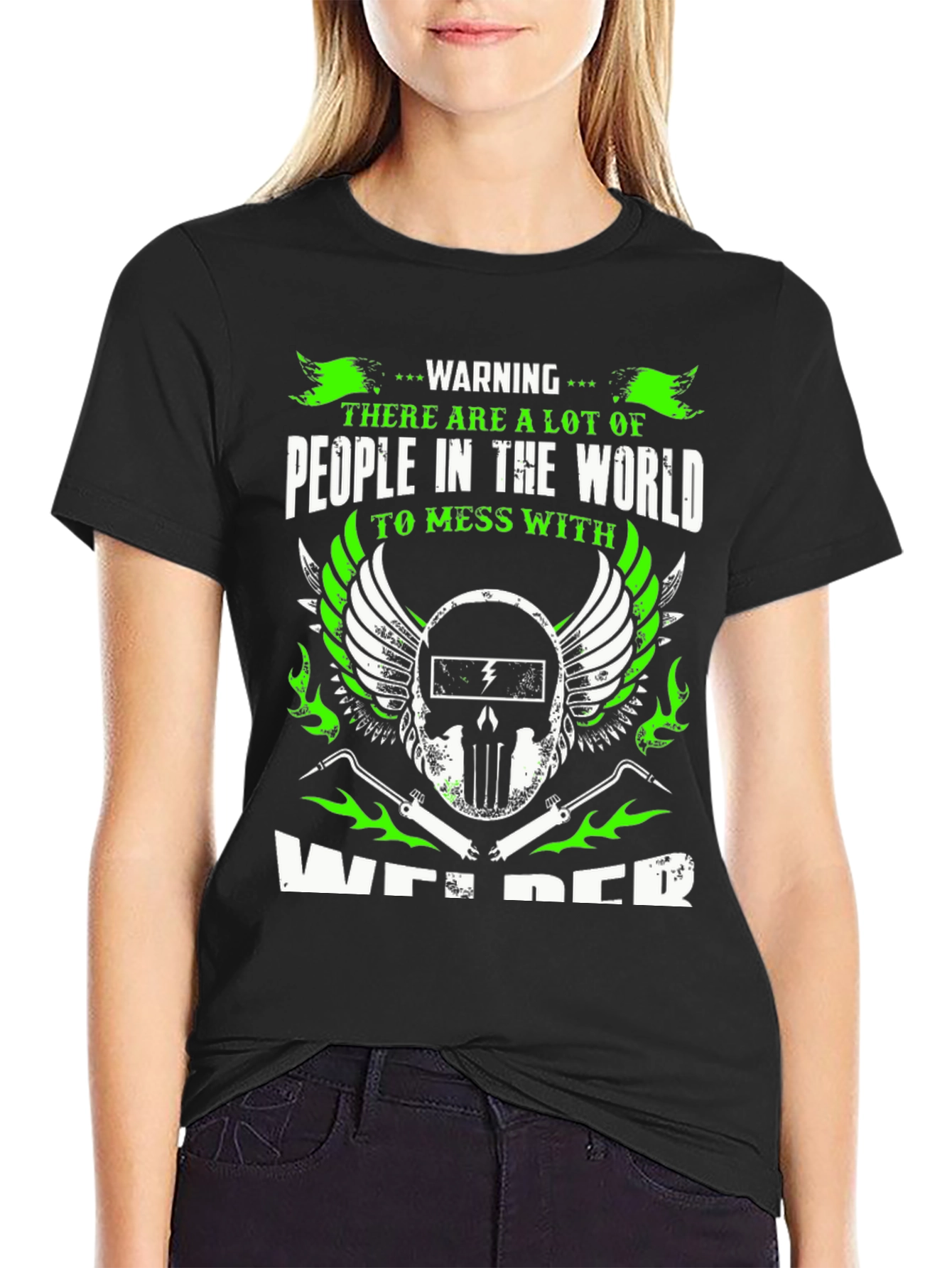 Black Welder Warning T-Shirt - Don't Mess! view 2