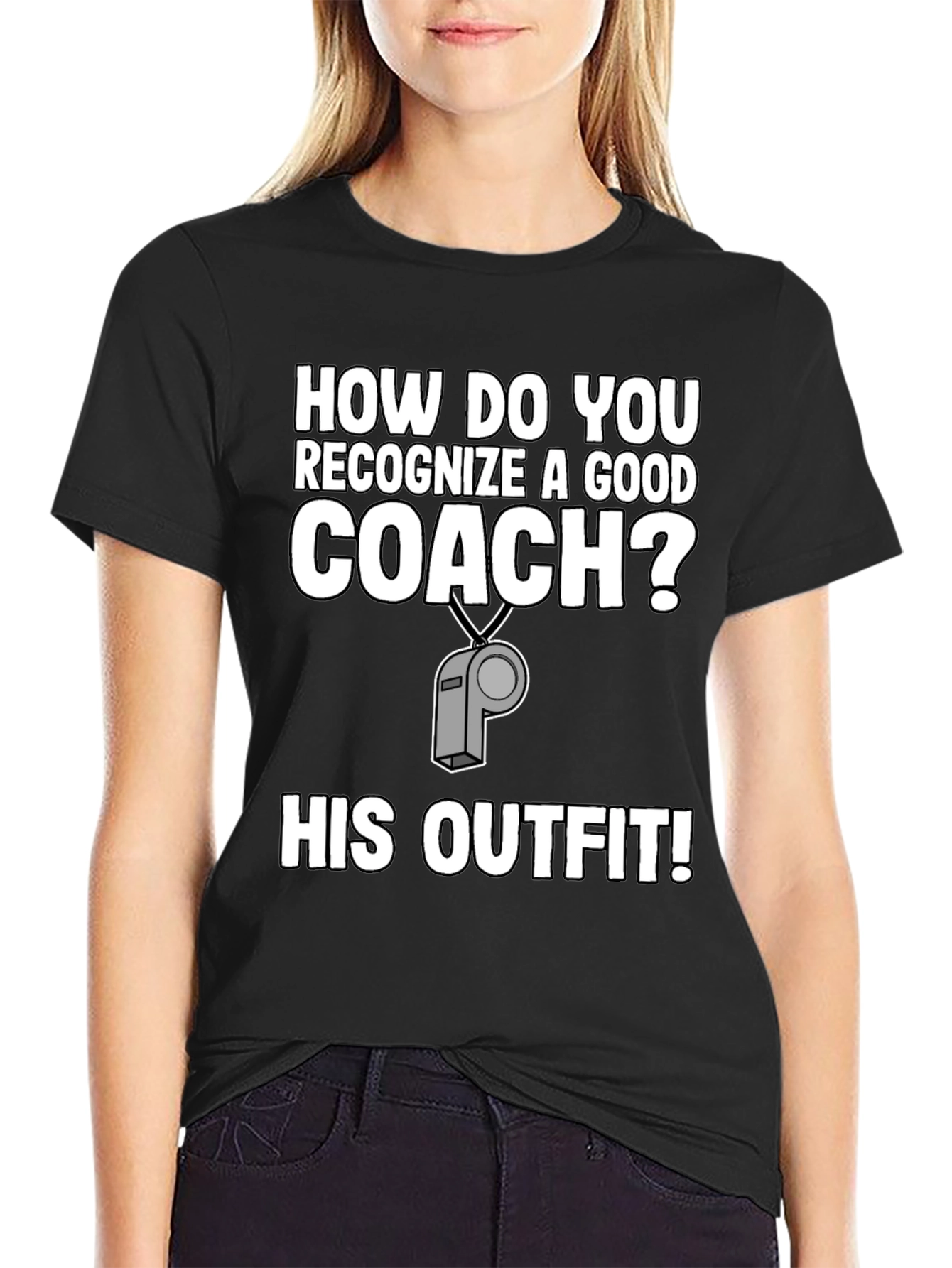 Black Funny Coach Outfit T-Shirt view 2