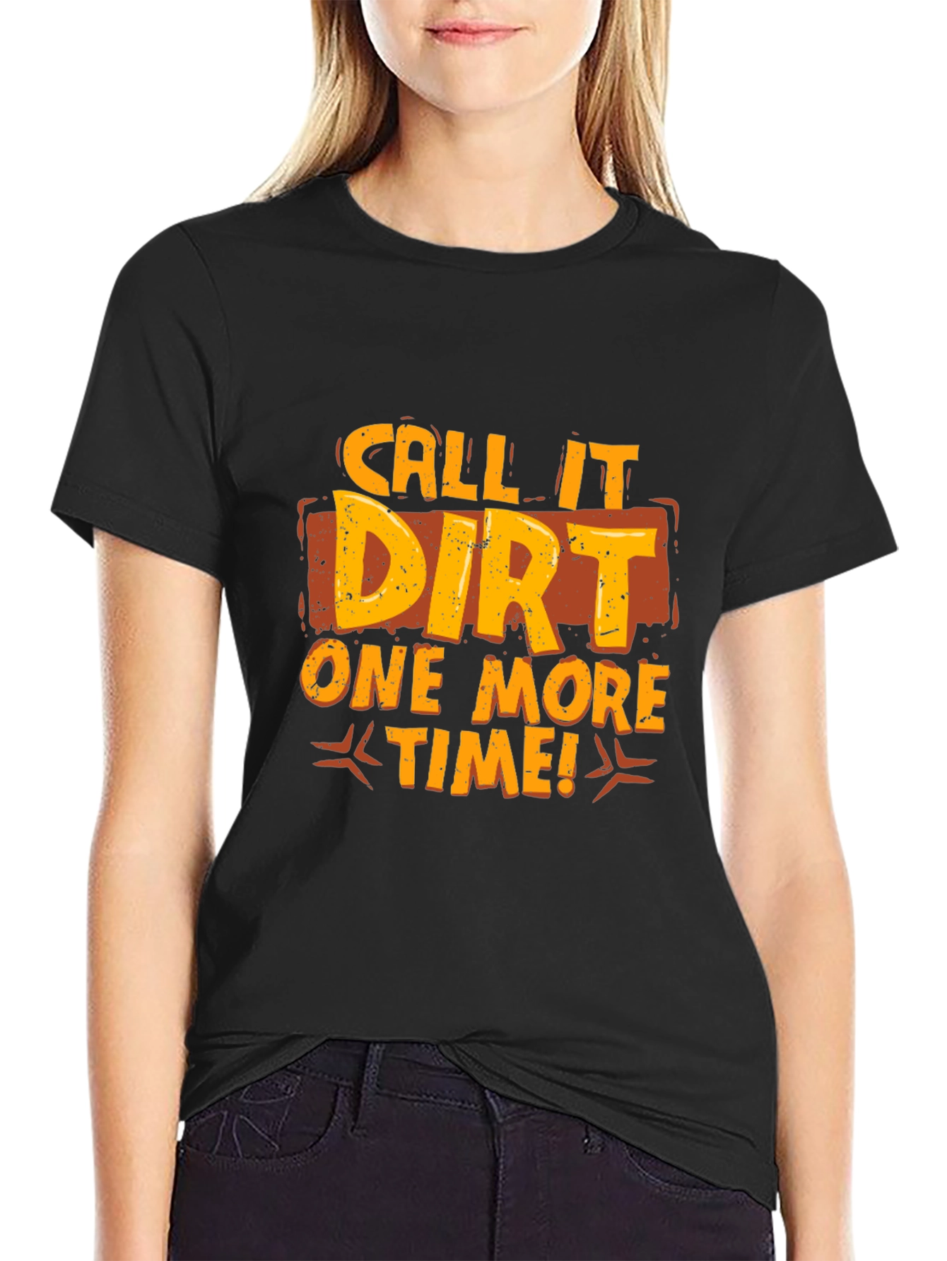 Black Call It Dirt Graphic T-Shirt - Black Cotton Tee view 2
