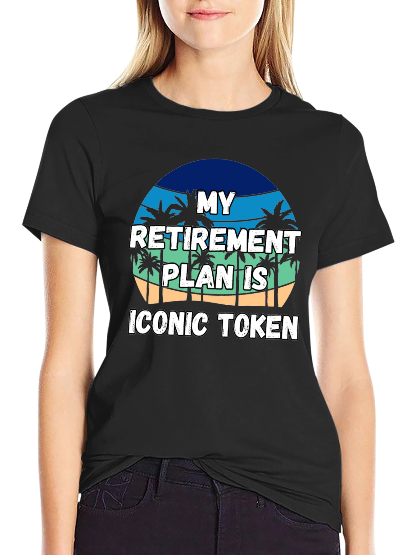 Black Retirement Plan Iconic Token T-Shirt view 2