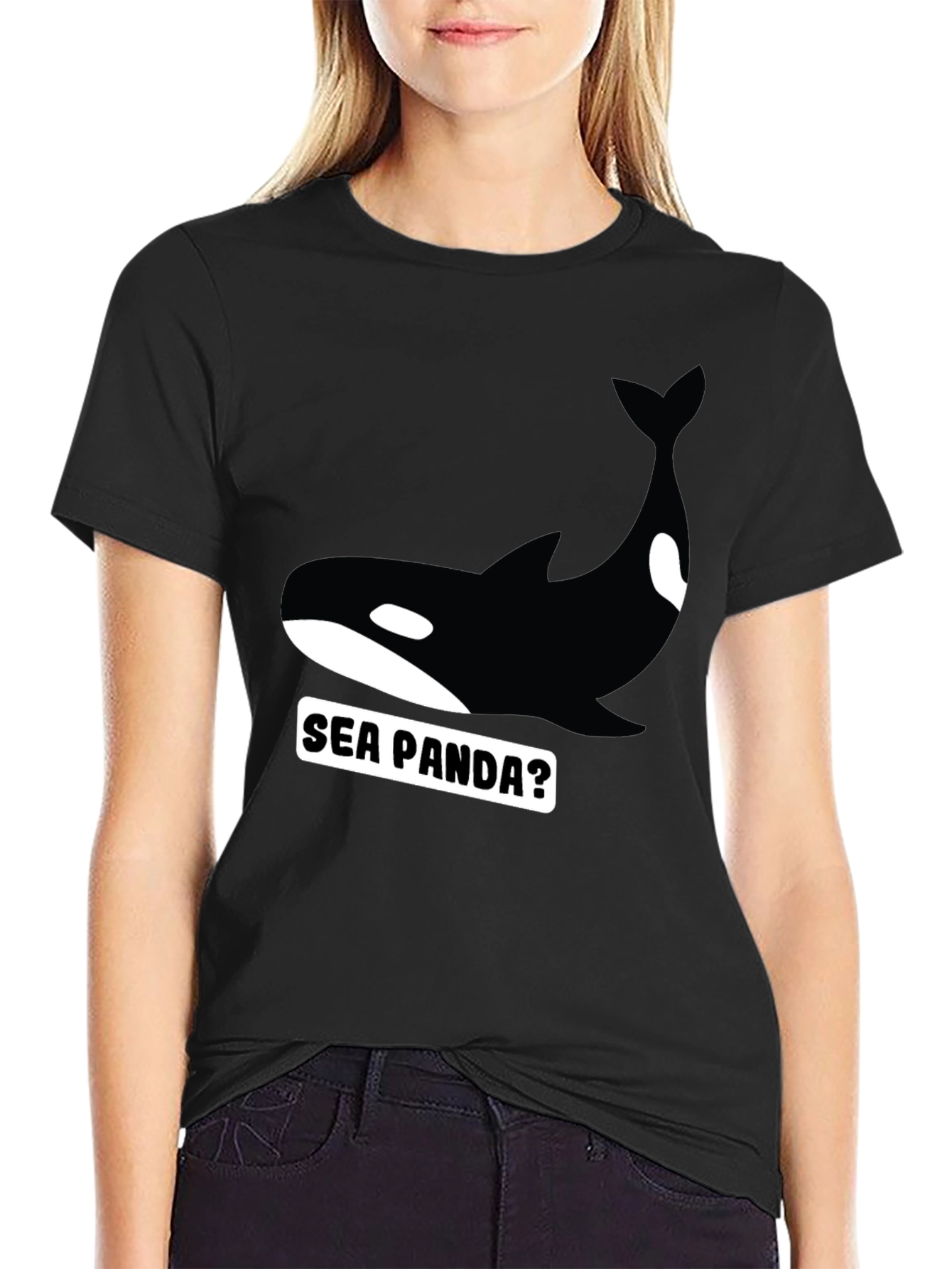 Sea Panda Graphic Tee - Black Orca T-Shirt - 2