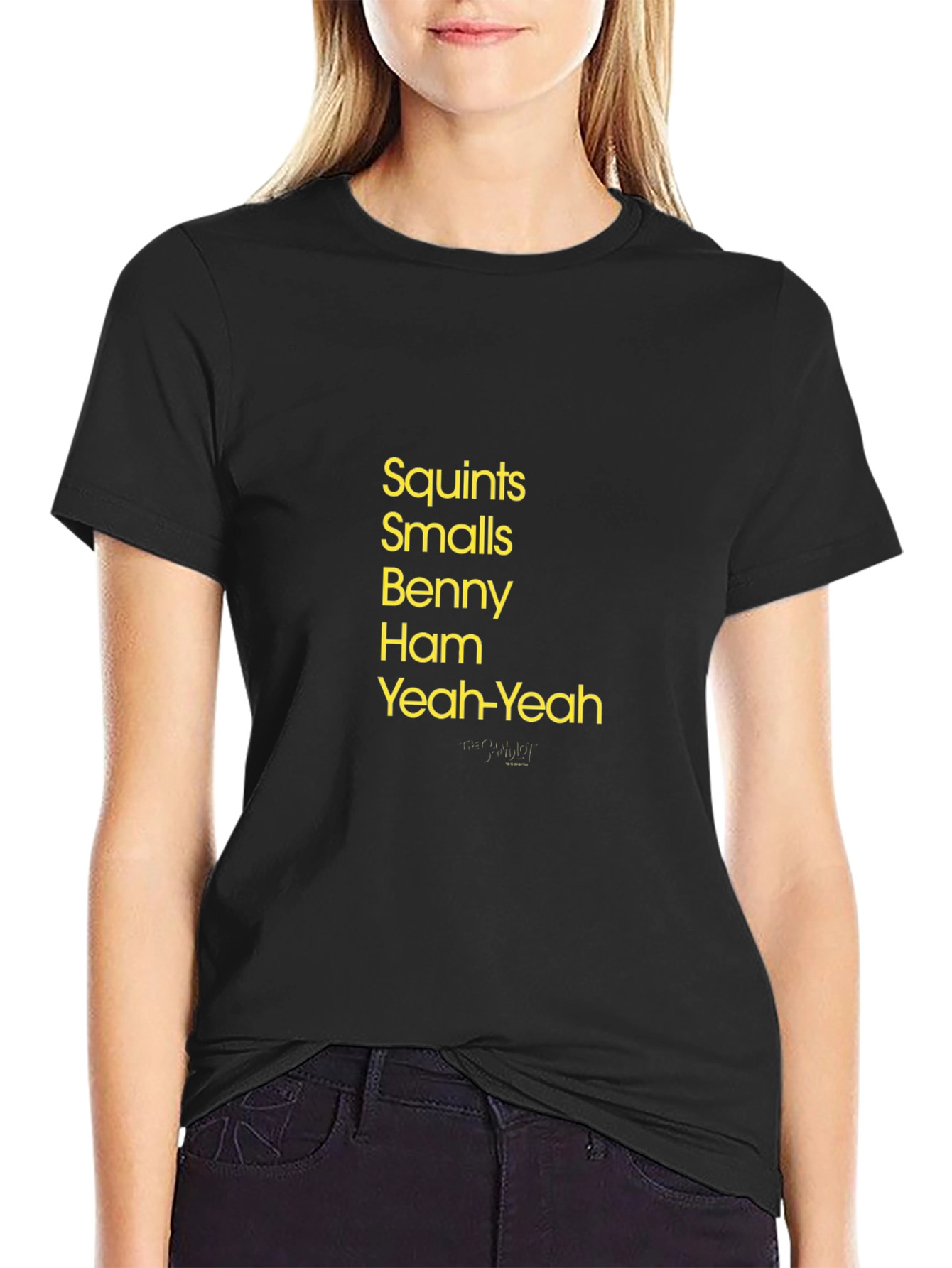 Black Squints Smalls Benny Ham Yeah-Yeah Black T-Shirt view 2