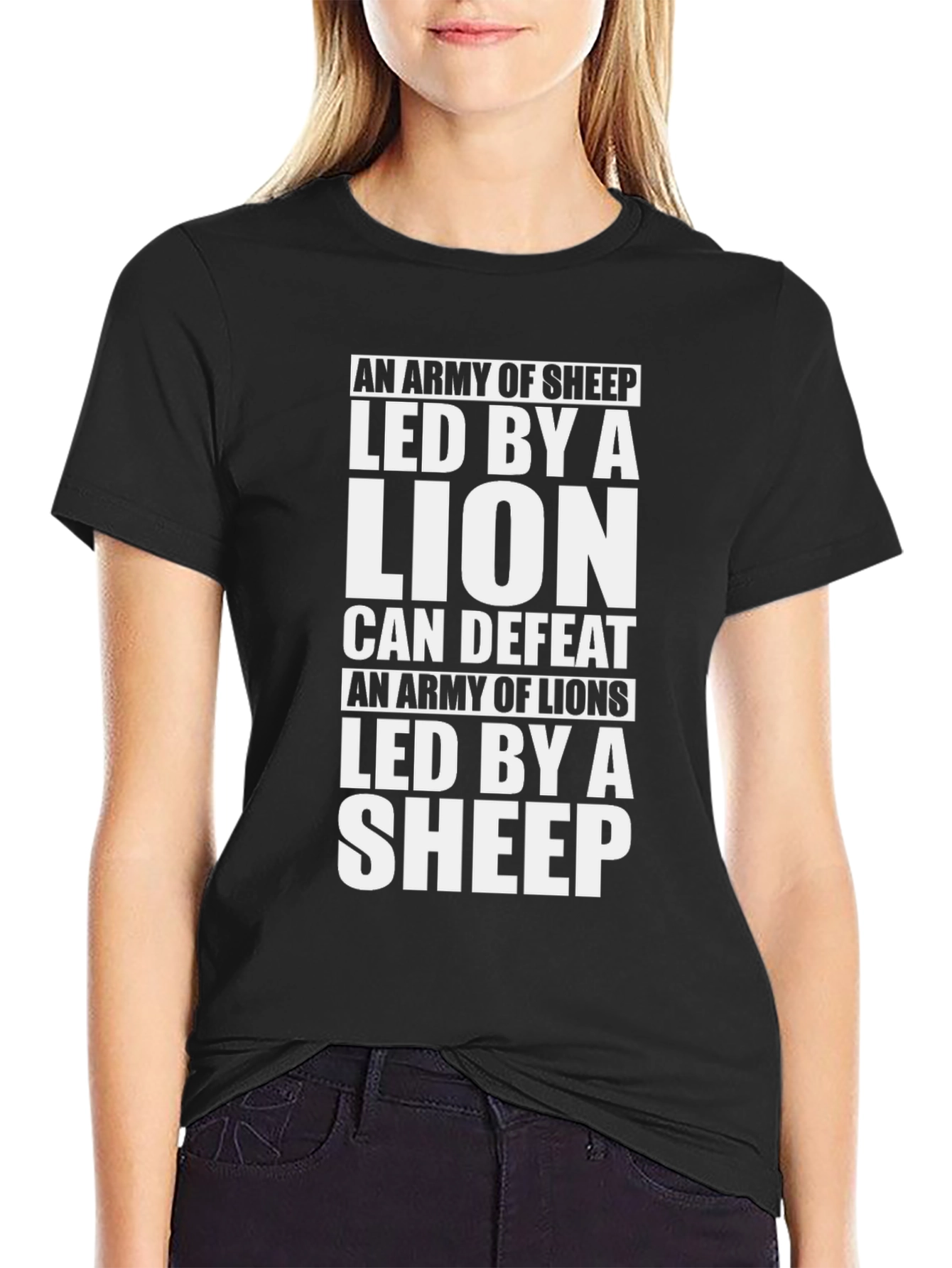 Black Lion Led Sheep T-Shirt view 2