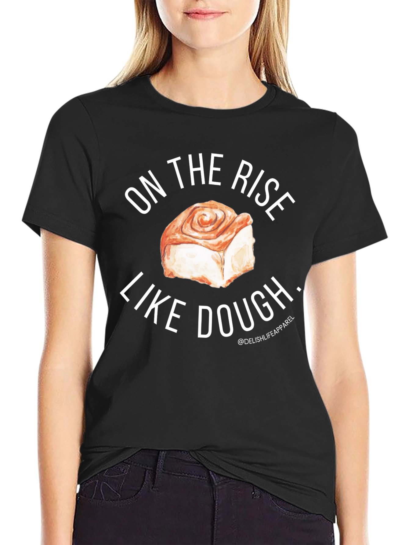 Black On The Rise Like Dough Black T-Shirt view 2