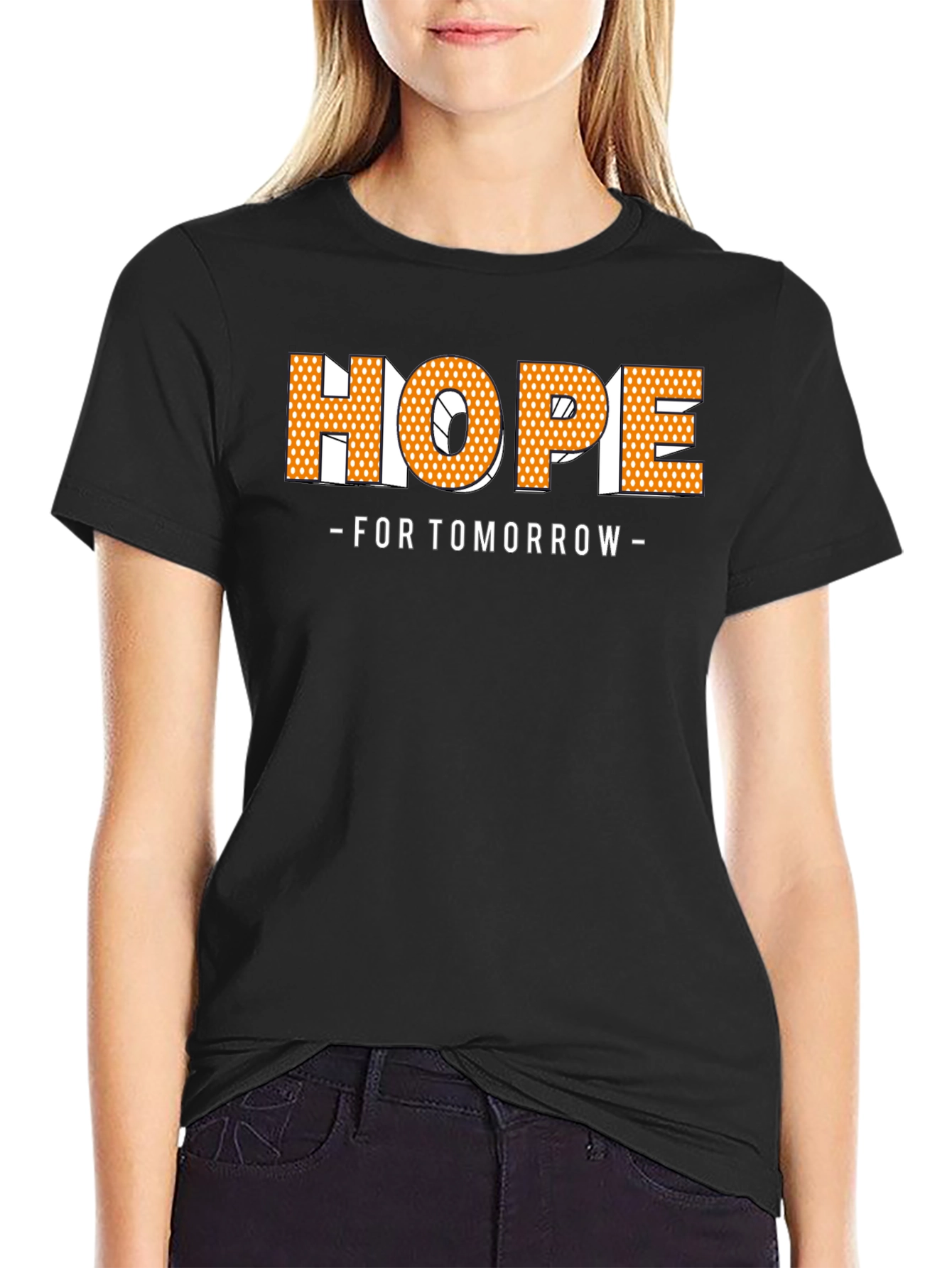 Black Hope For Tomorrow Graphic T-Shirt view 2