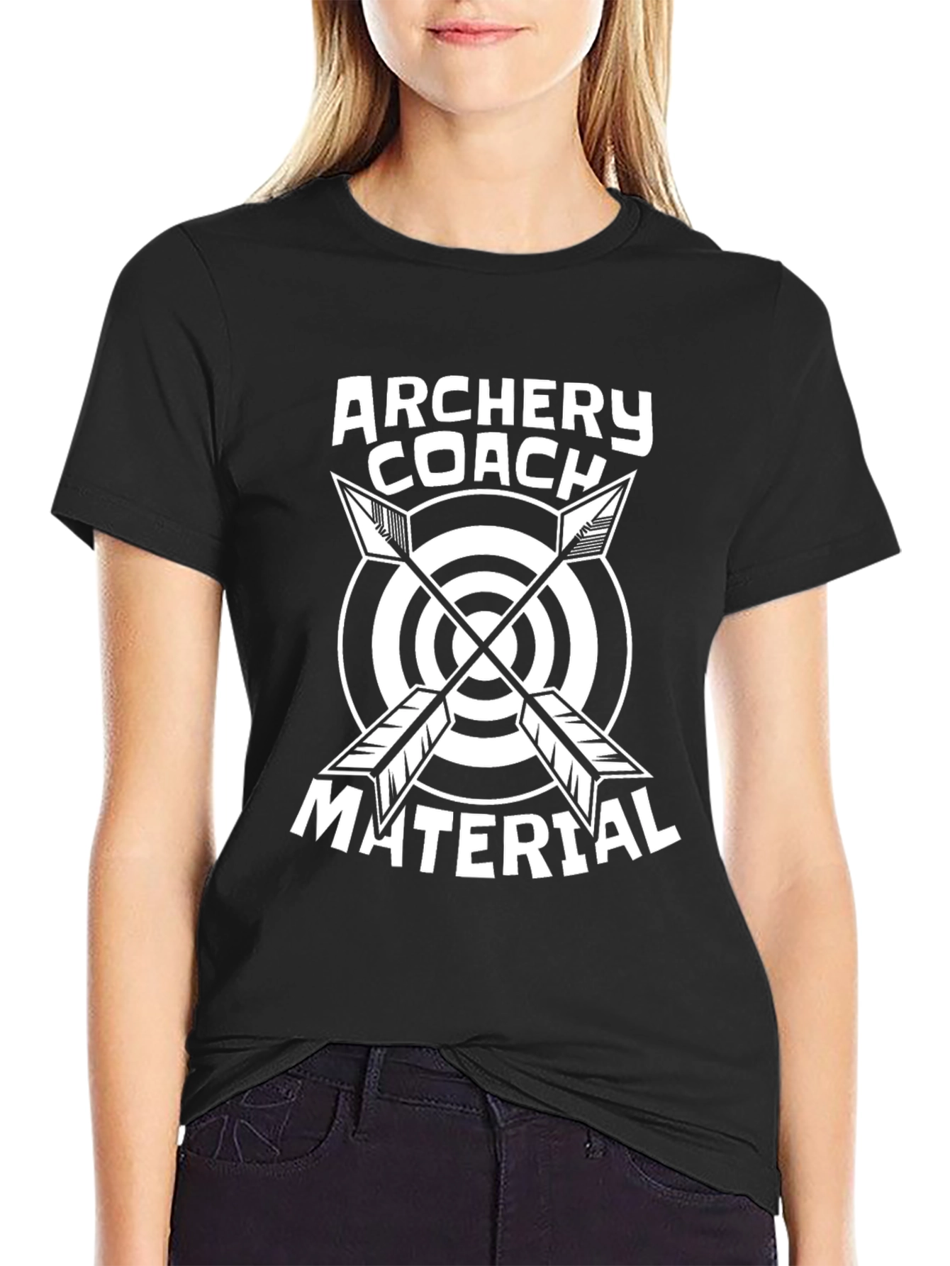 Black Archery Coach Material Black T-Shirt view 2