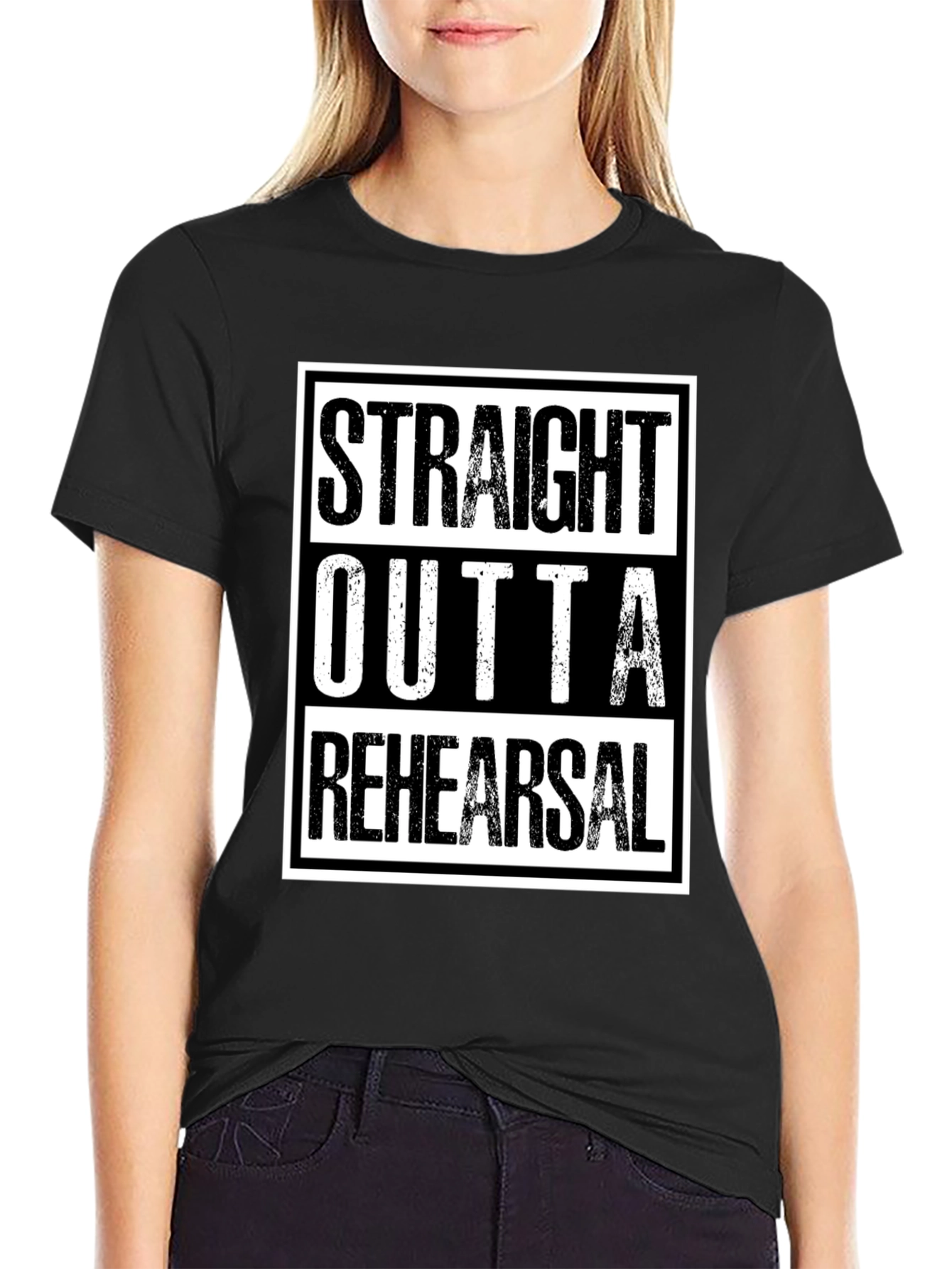 Black Straight Outta Rehearsal Graphic Tee view 2