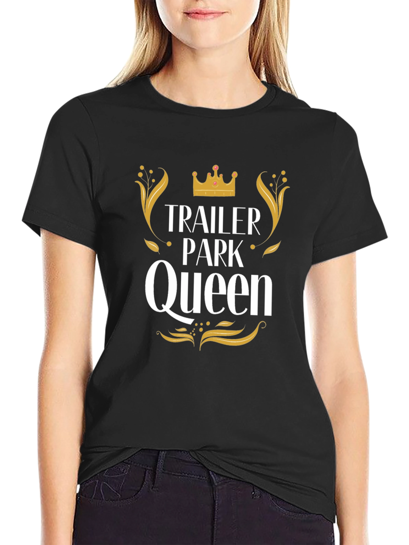 Black Trailer Park Queen Graphic T-Shirt - Novelty Tee view 2