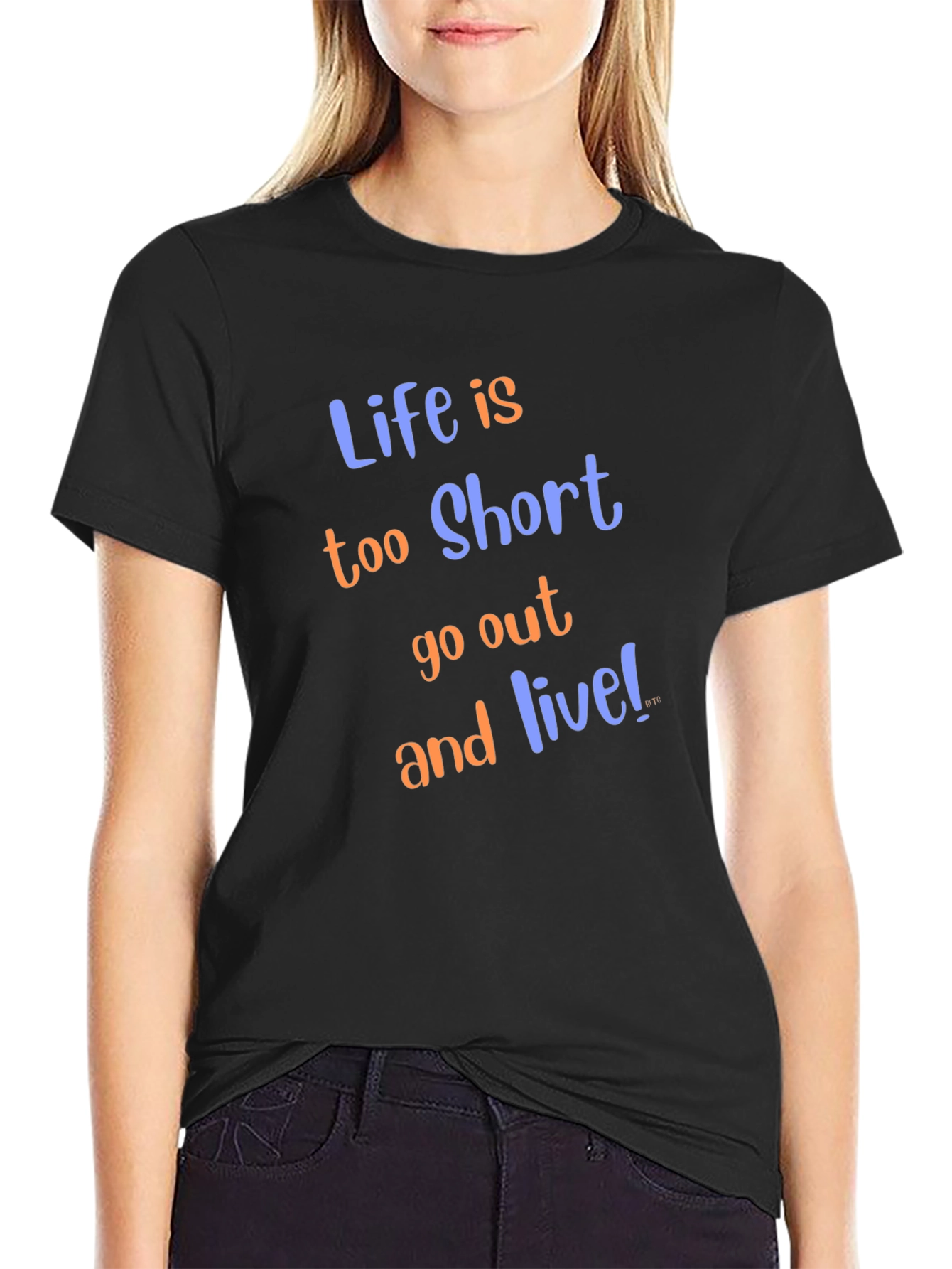 Black Life Is Too Short Graphic Tee view 2