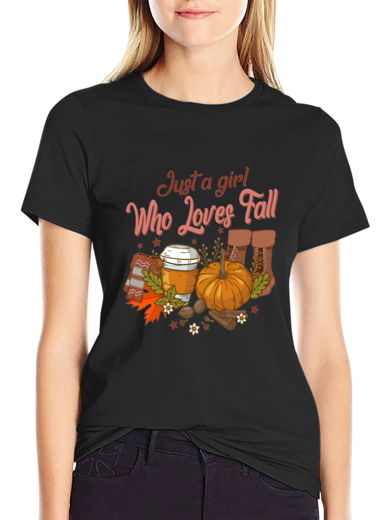 Just a Girl Who Loves Fall T-Shirt - 2