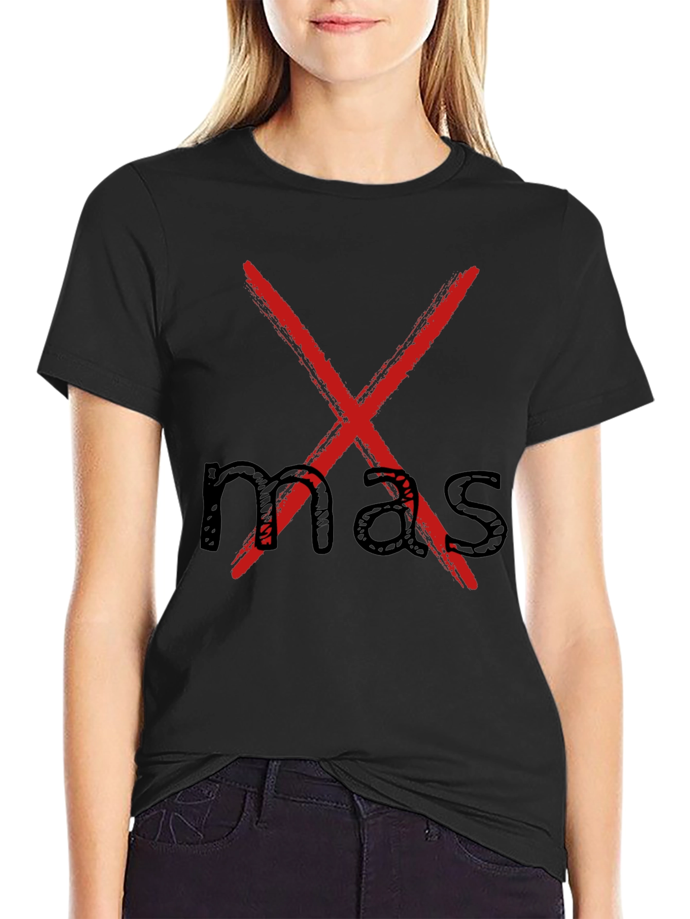 Black Red X Over 'Mas' Graphic T-Shirt - Casual Menswear view 2