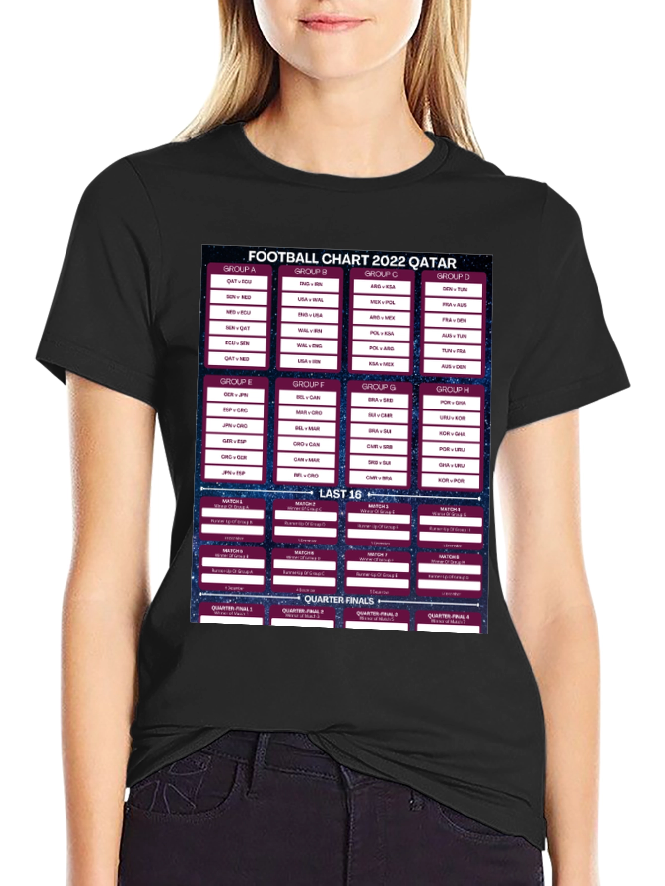Football Chart 2022 Qatar T-Shirt - 2