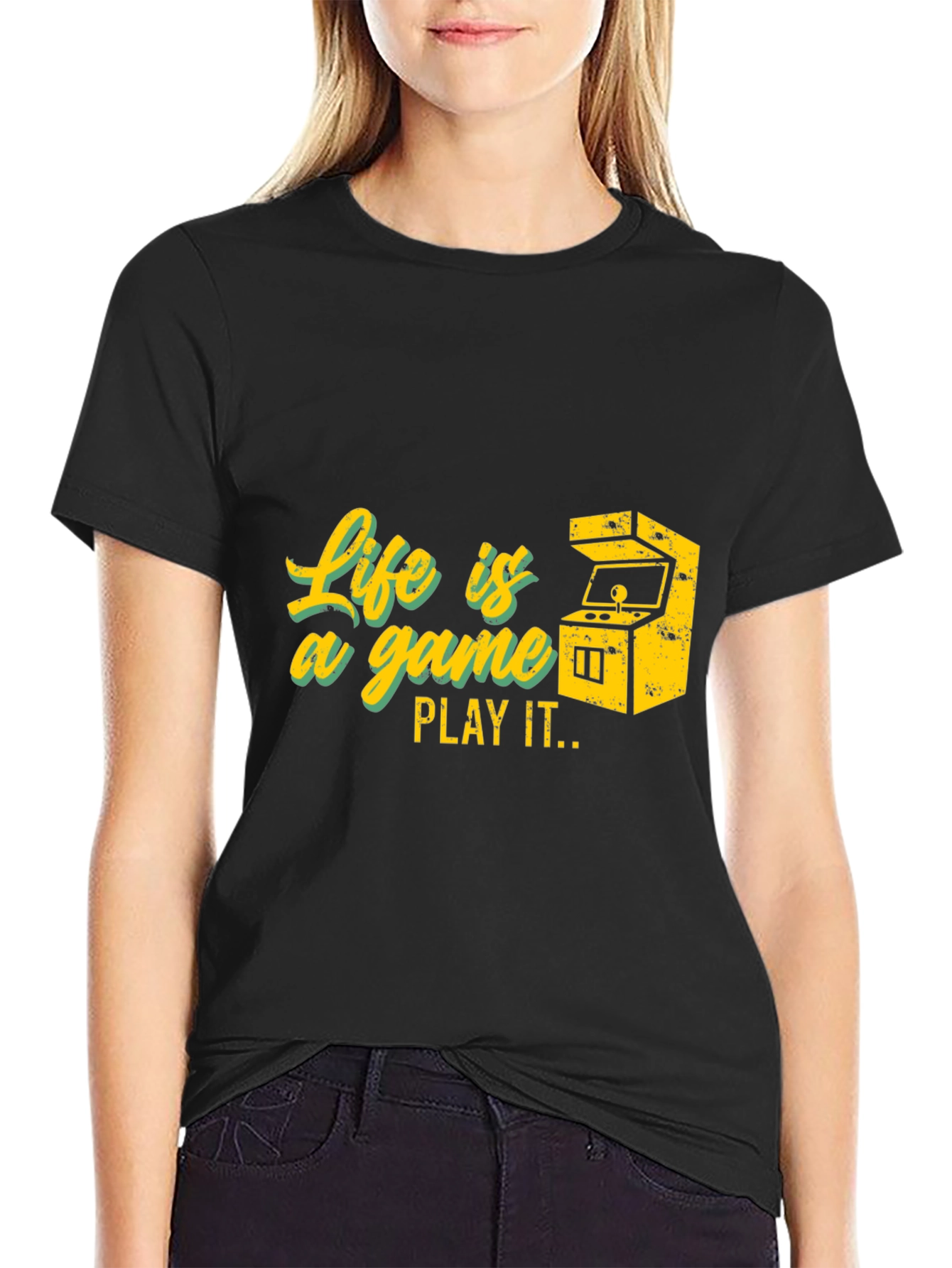 Black Life is a Game T-Shirt - Gamer Style view 2