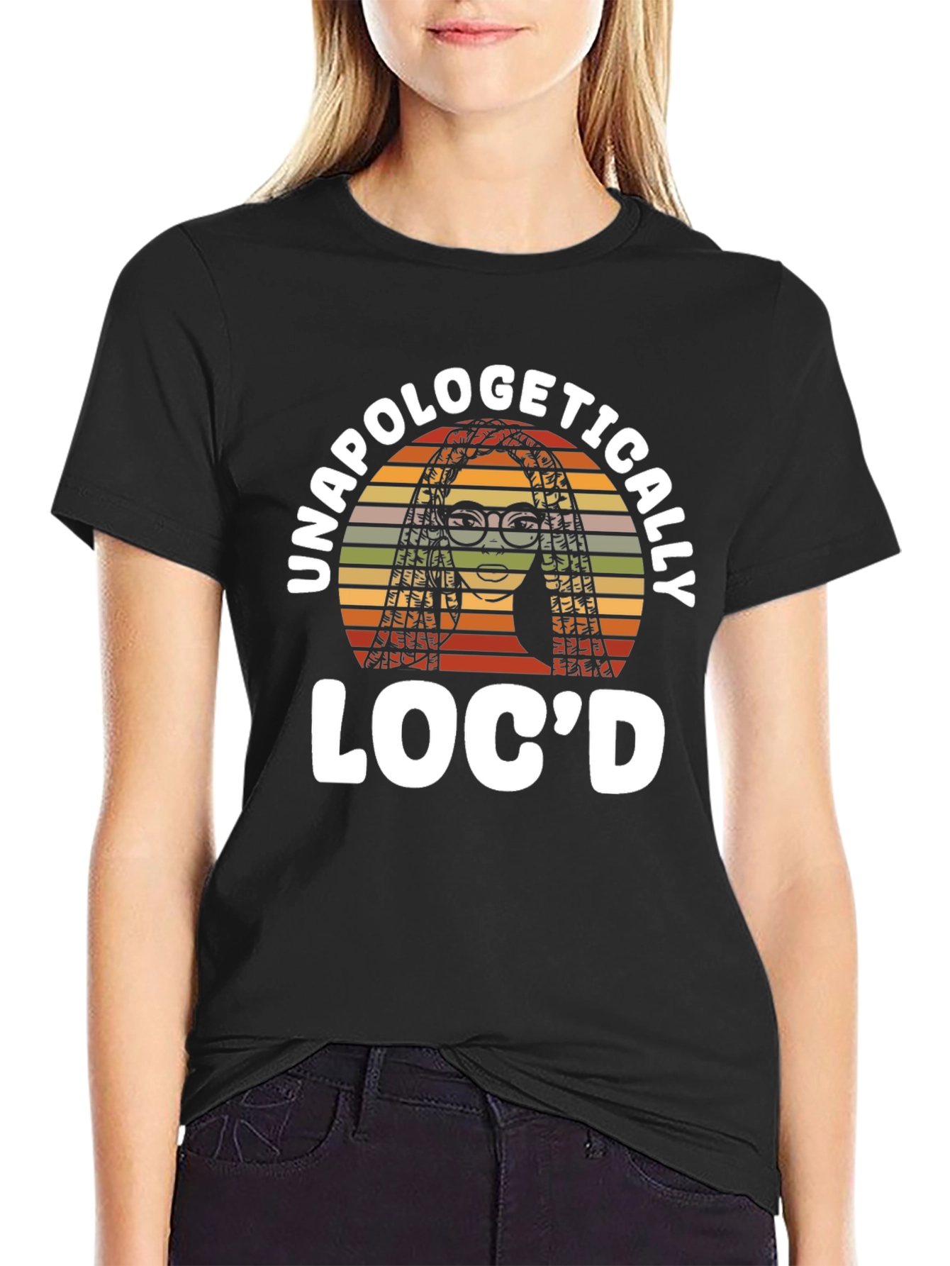 Black Unapologetically Loc'd Black T-Shirt view 2