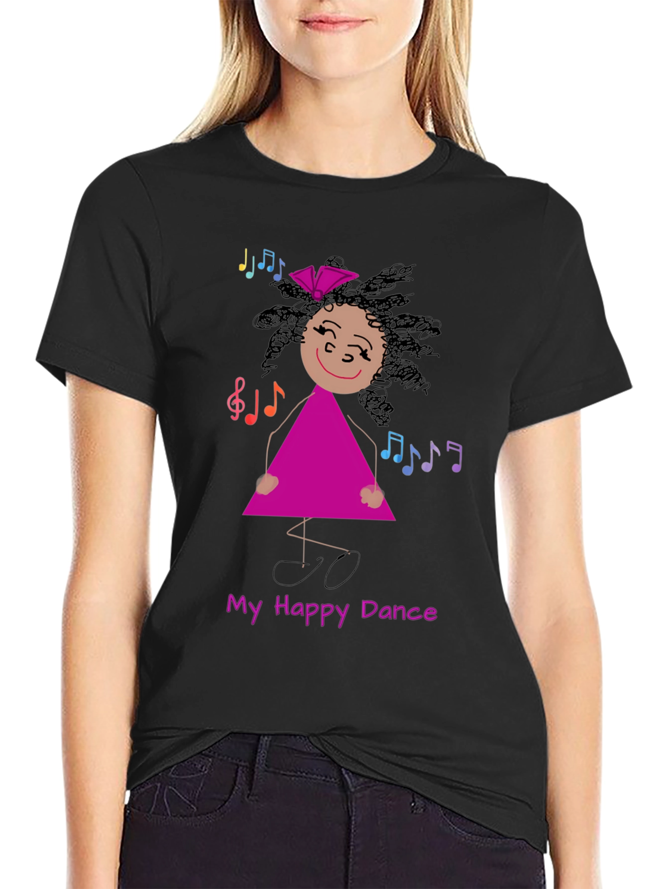 Black My Happy Dance T-Shirt view 2
