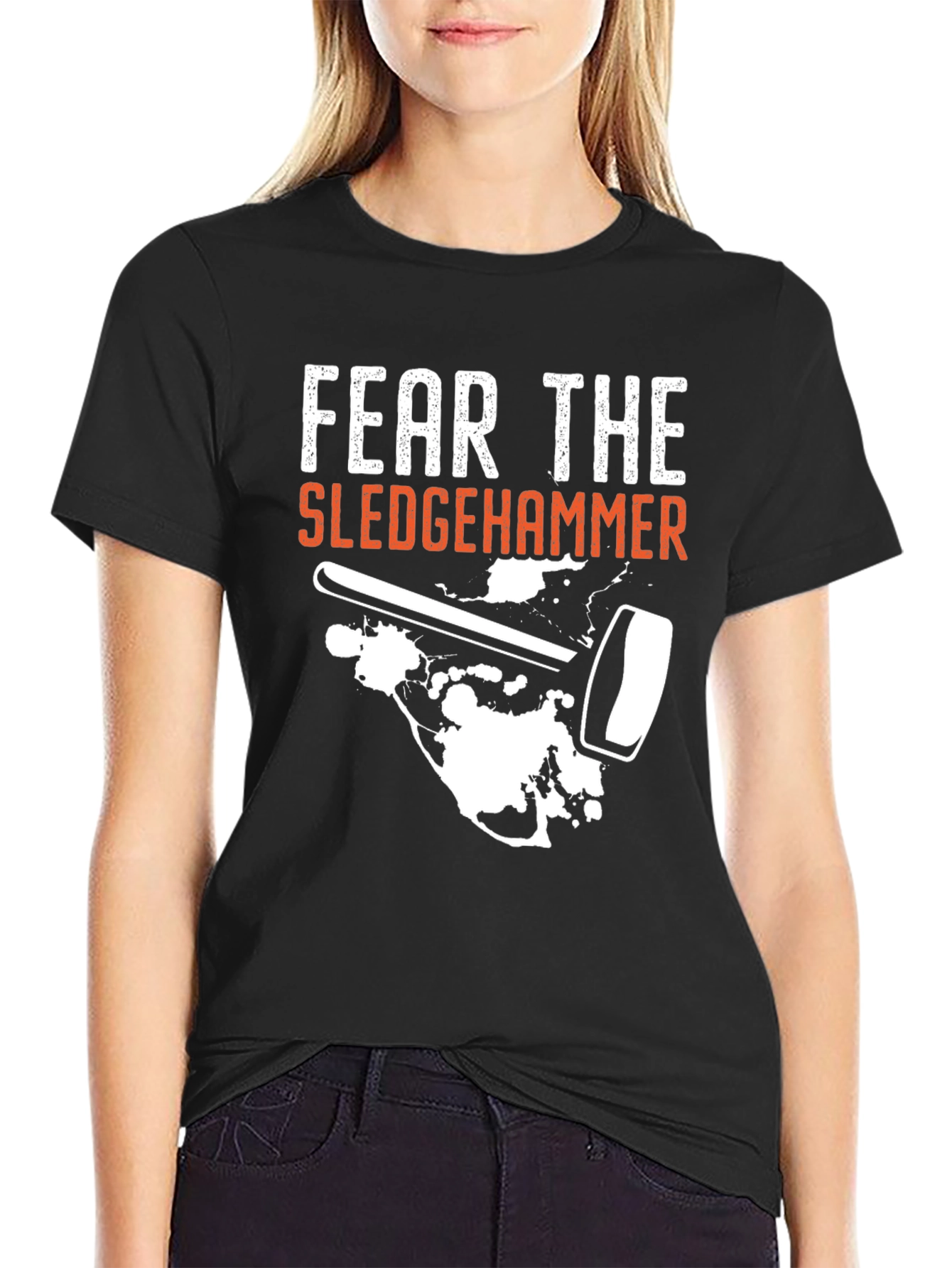 Black Fear the Sledgehammer Graphic Tee view 2