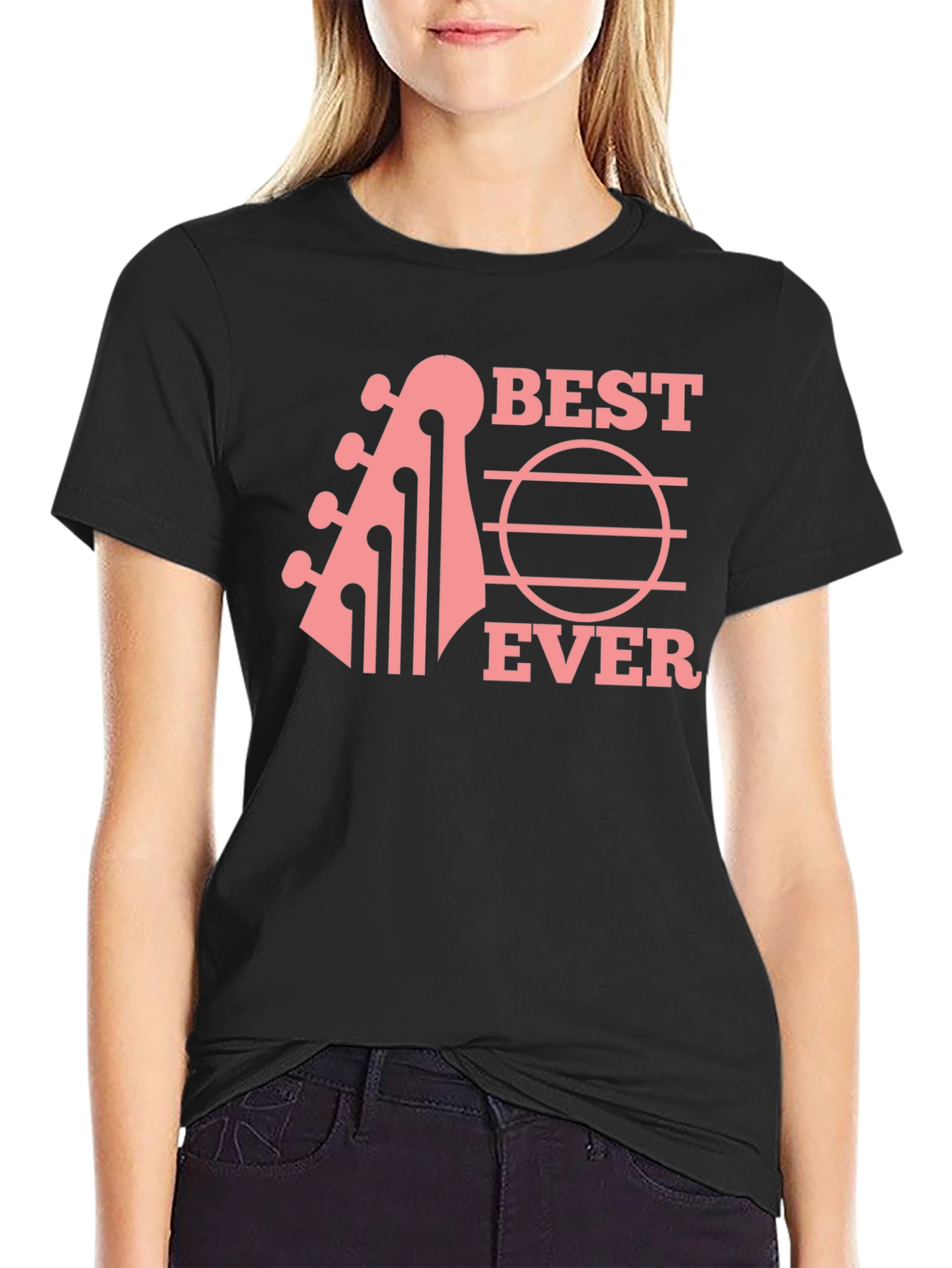 Best Ever Guitar Headstock Graphic Tee - Black - 2