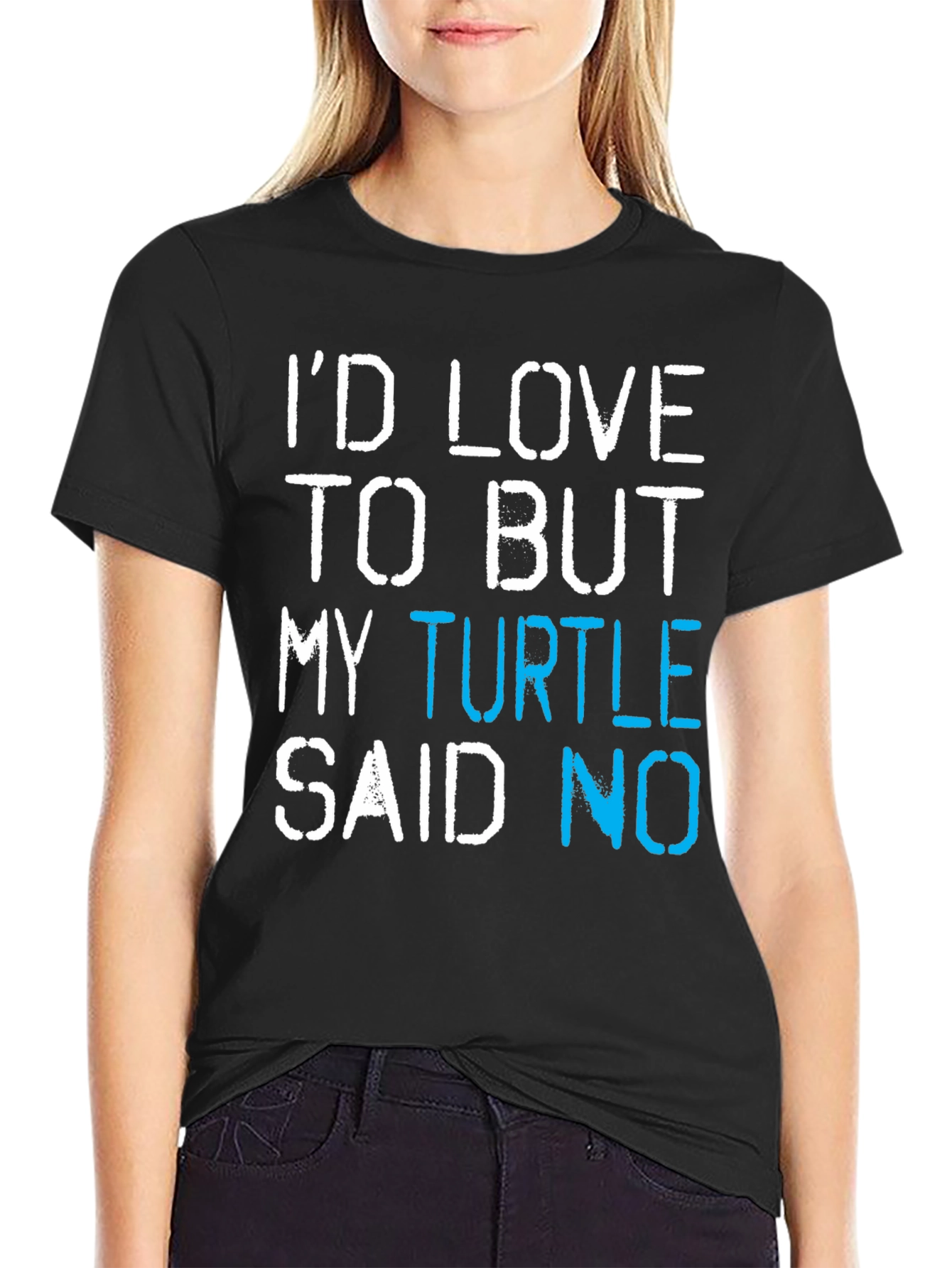 Black Turtle Said No Graphic T-Shirt view 2