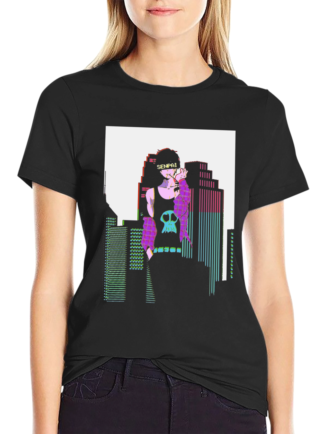Cyberpunk Senpai T-Shirt - Graphic Anime Tee - 2