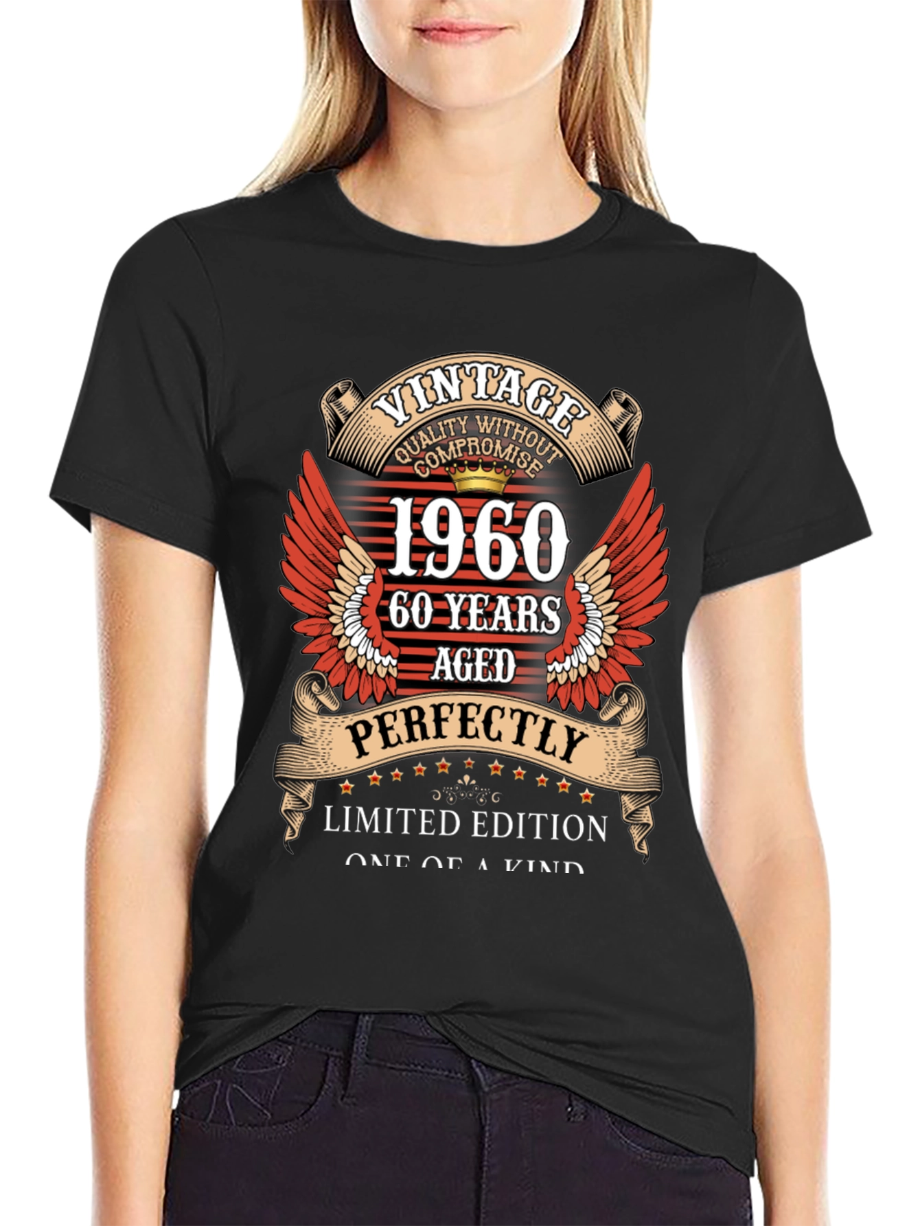 Black Vintage 1960 Limited Edition Graphic T-Shirt view 2
