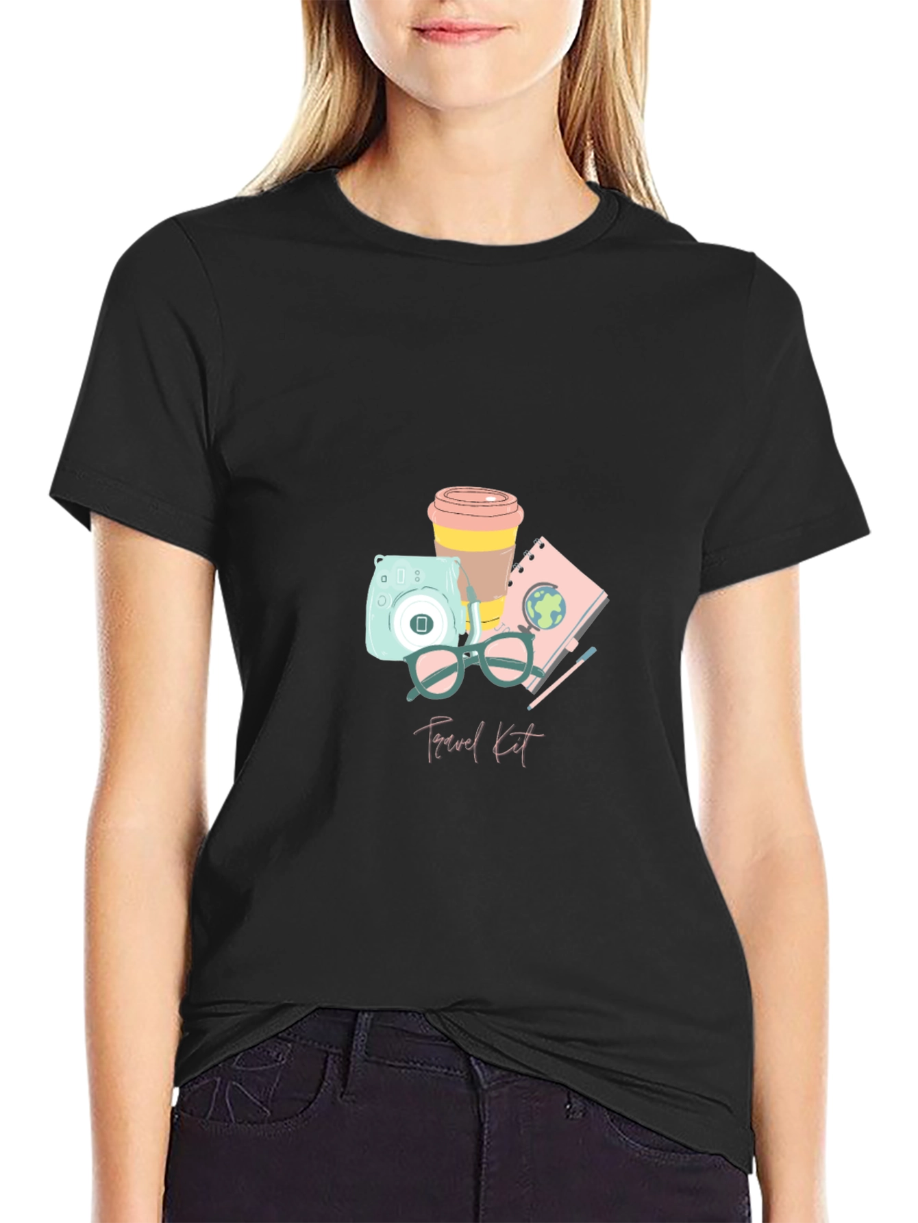 Black Travel Kit Graphic Tee - Vacation Ready! view 2