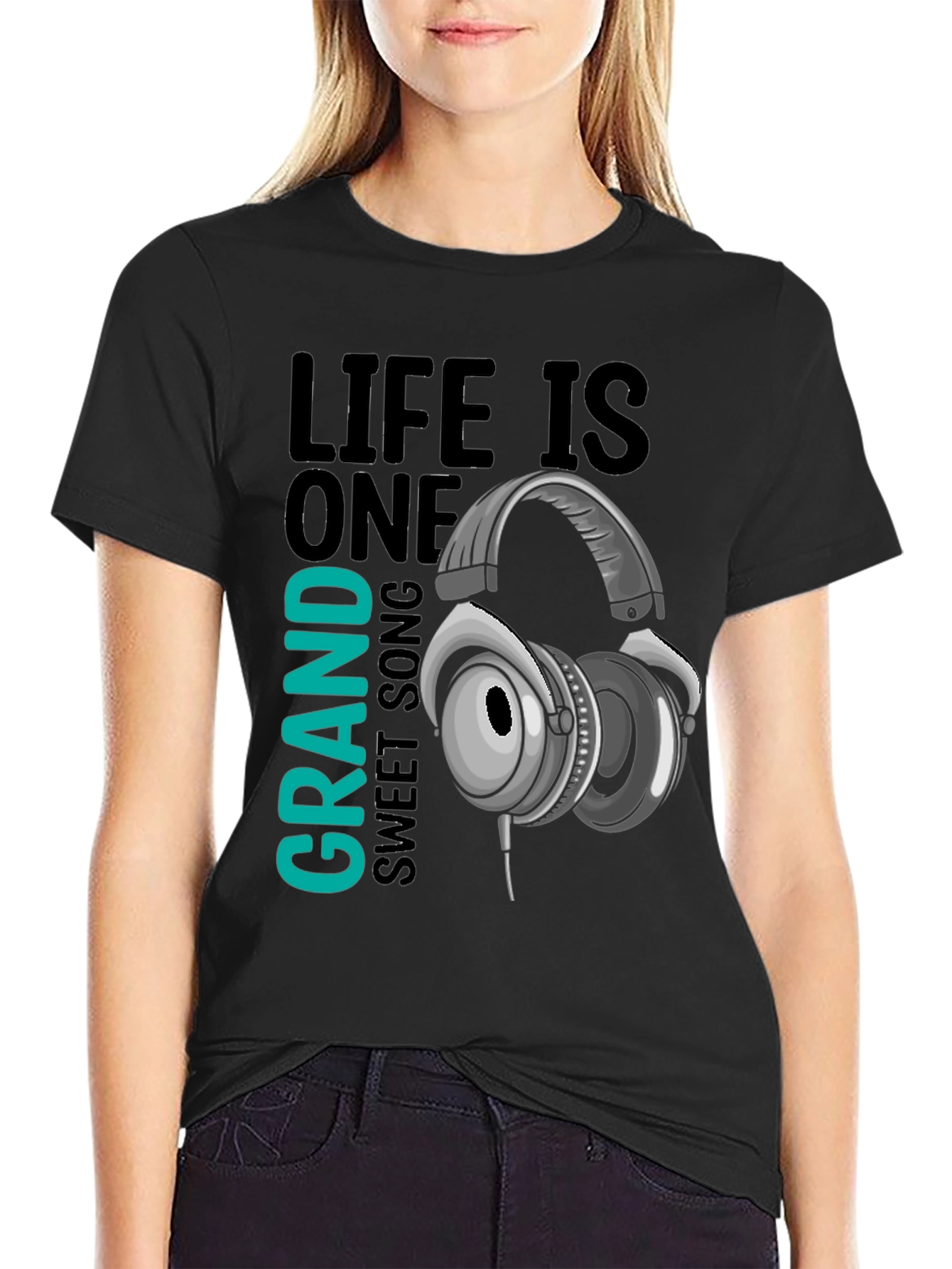 Black Life is One Grand Sweet Song Graphic Tee view 2