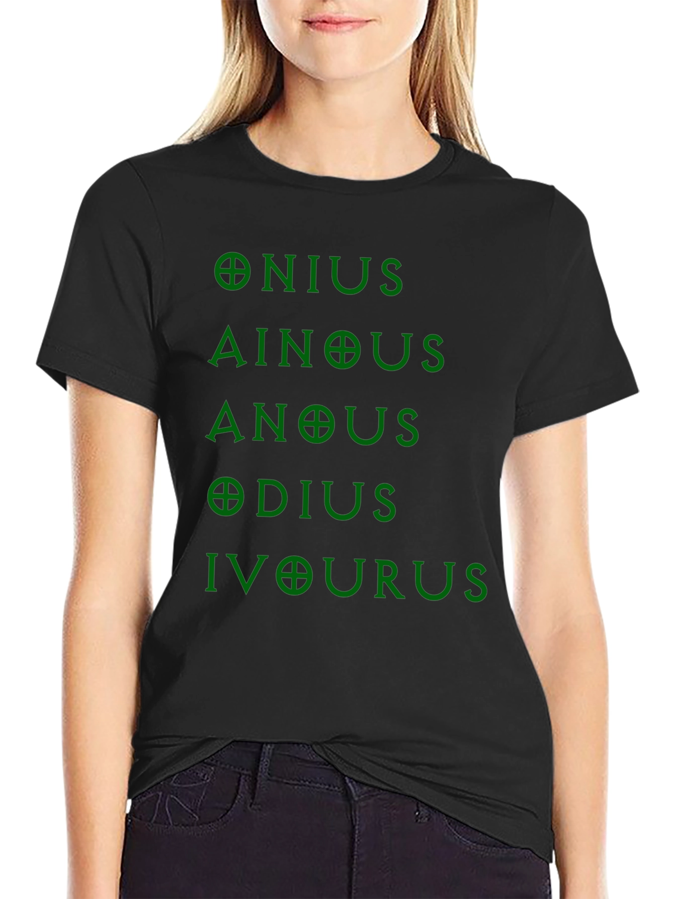 Black Onious Ainous Anous Odious Ivourus T-Shirt view 2