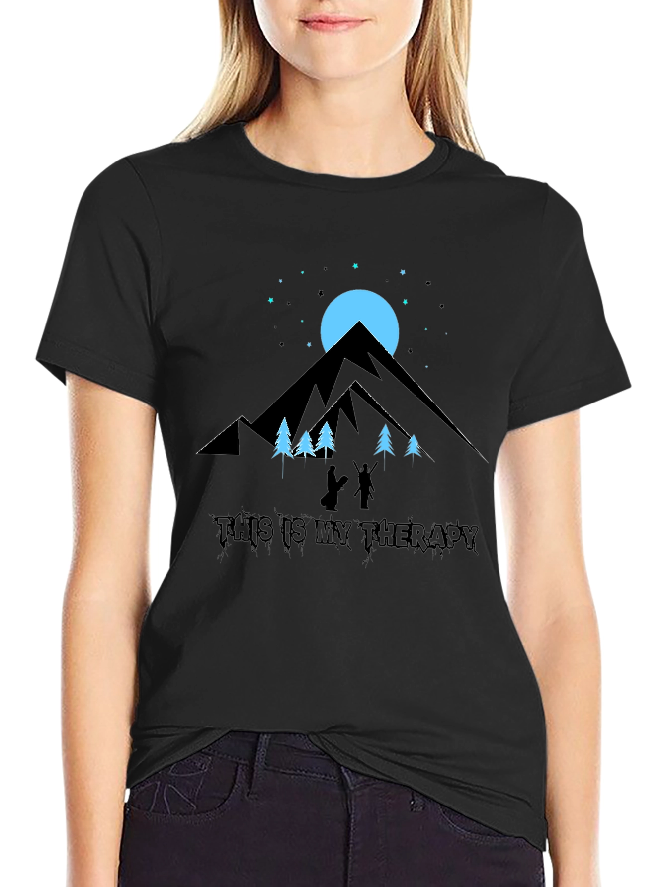 Black Mountain Therapy Black Graphic Tee view 2