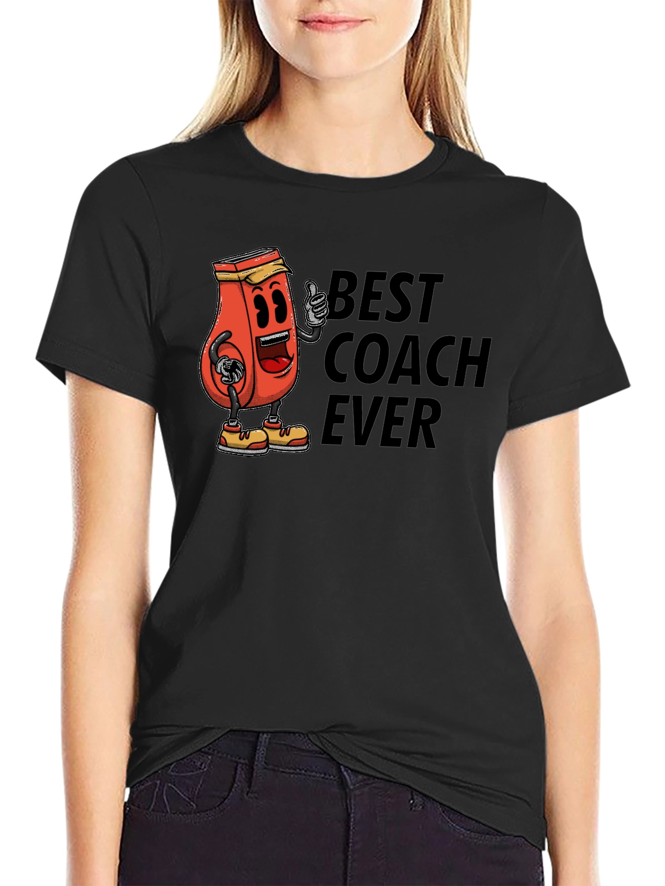 Black Best Coach Ever T-Shirt view 2