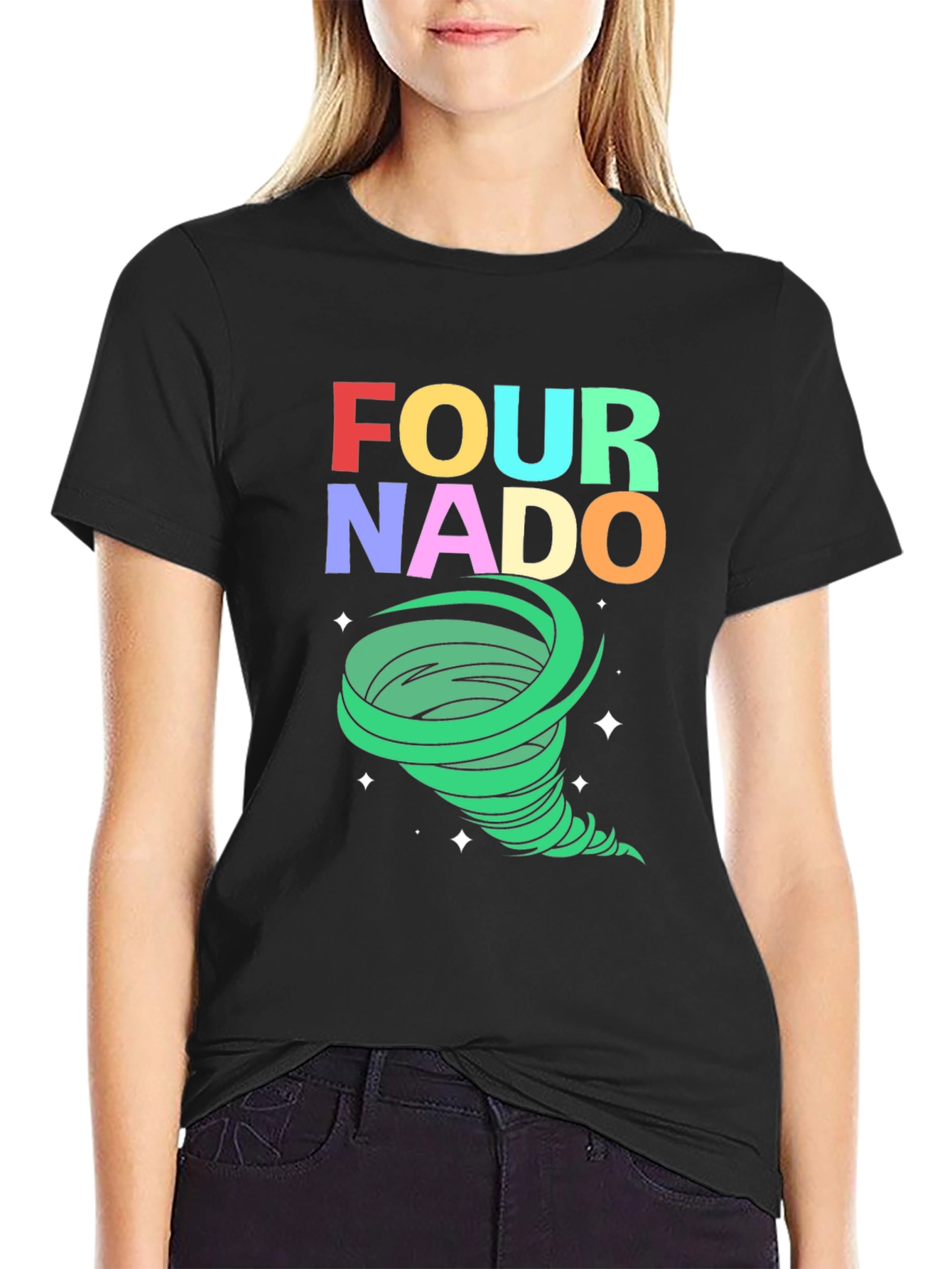 Black Fournado Graphic T-Shirt view 2