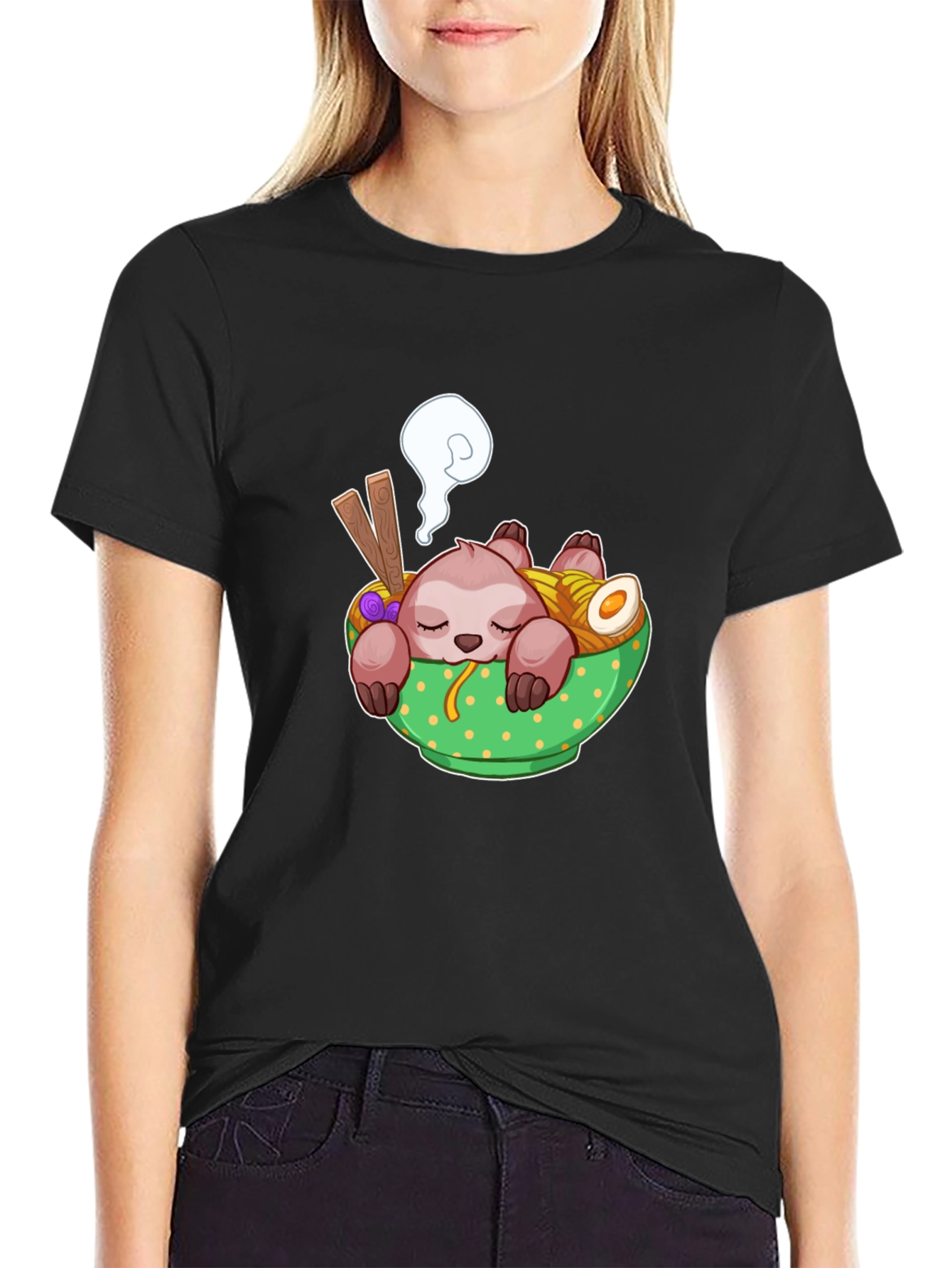 Sloth Ramen Graphic T-Shirt - Comfy & Fun! - 2