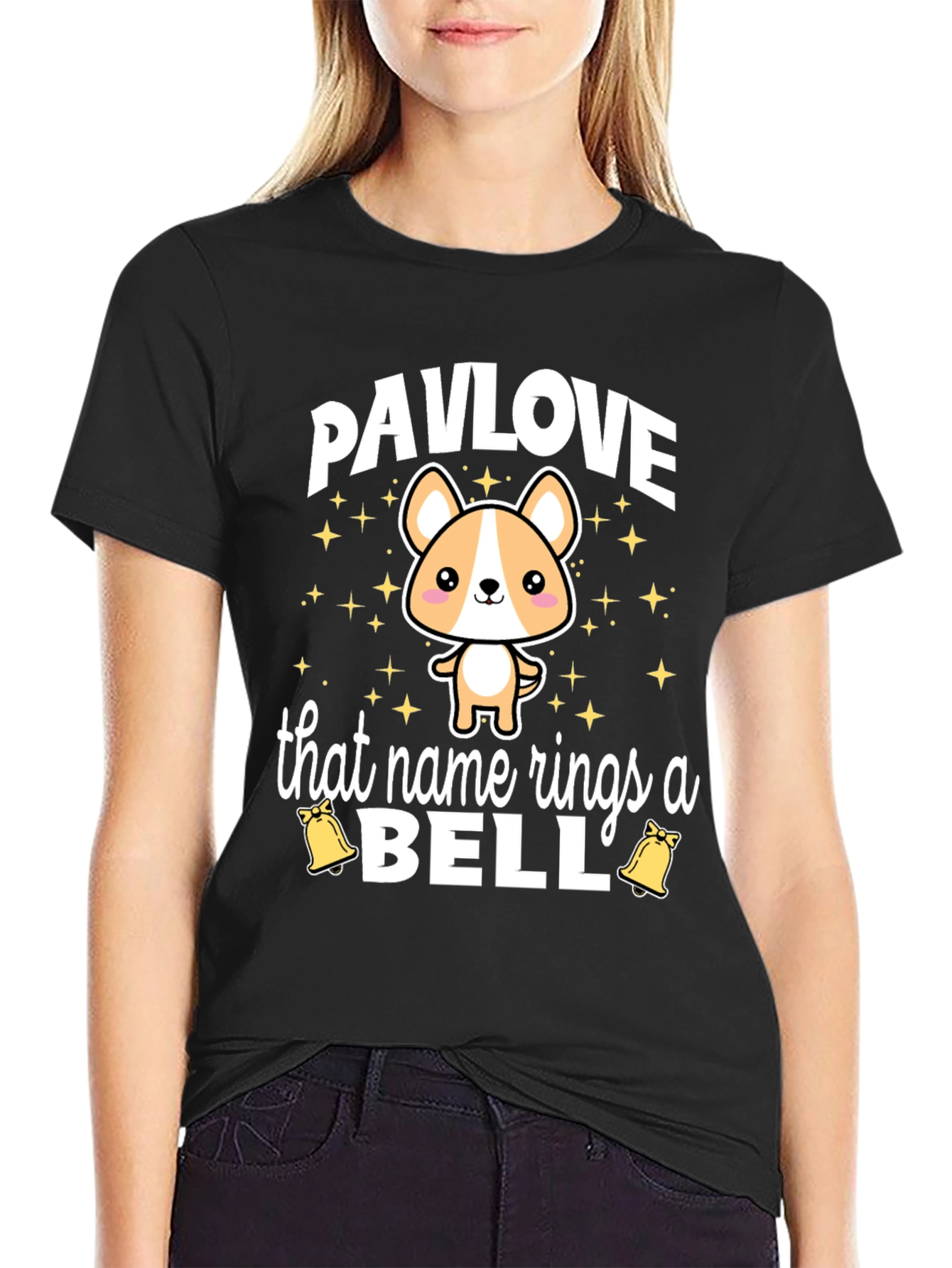 Black Pavlove Cute Dog Humor T-Shirt view 2