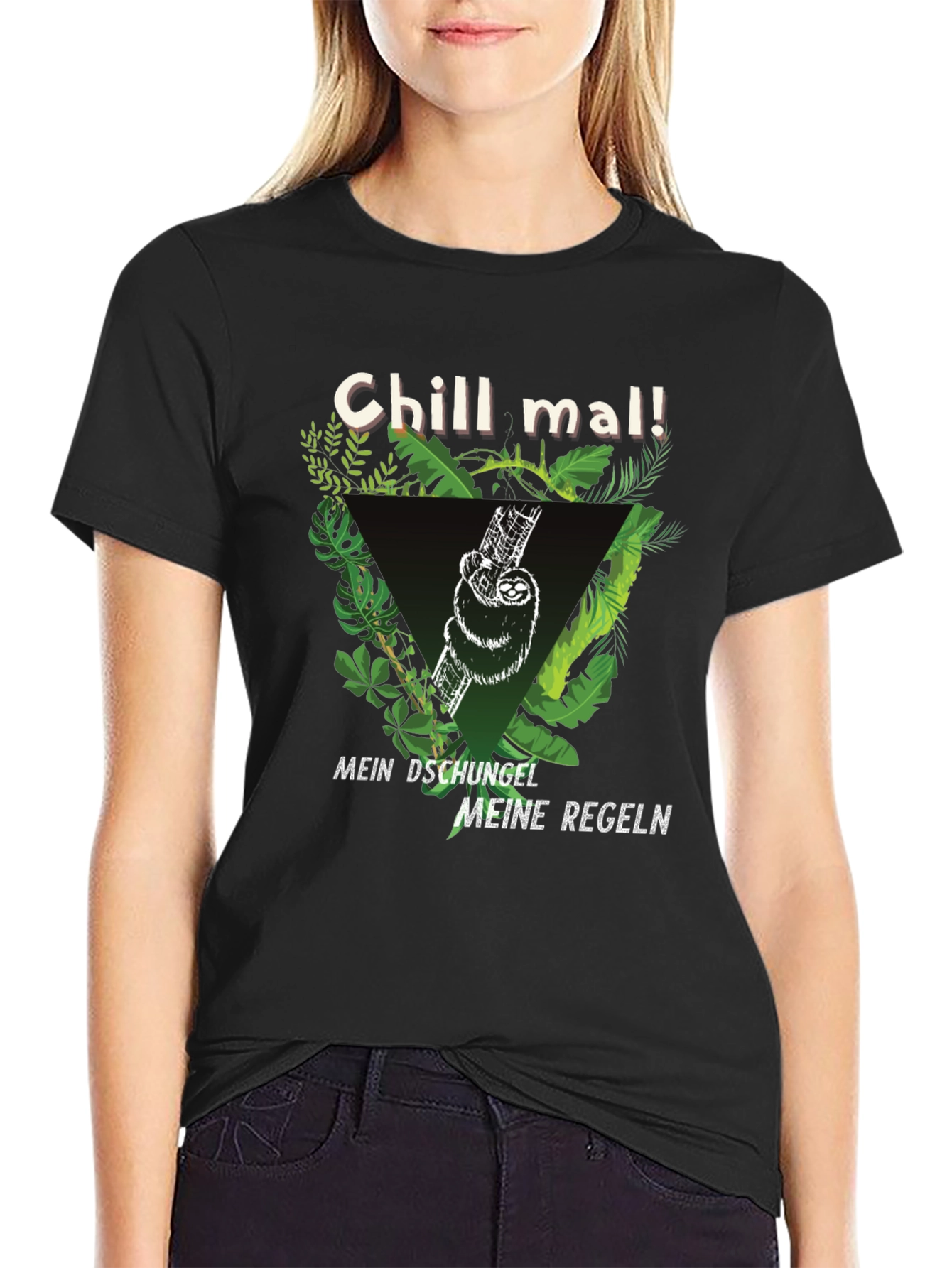 Black Chill Mal Sloth T-Shirt - Men's Black Graphic Tee view 2