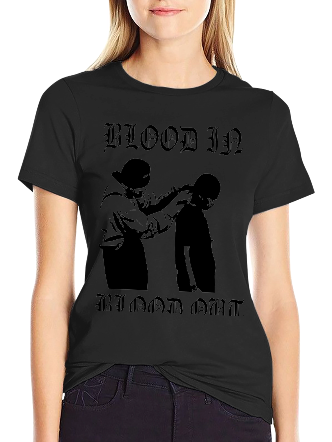 Black Blood In Blood Out Graphic Tee - Black view 2