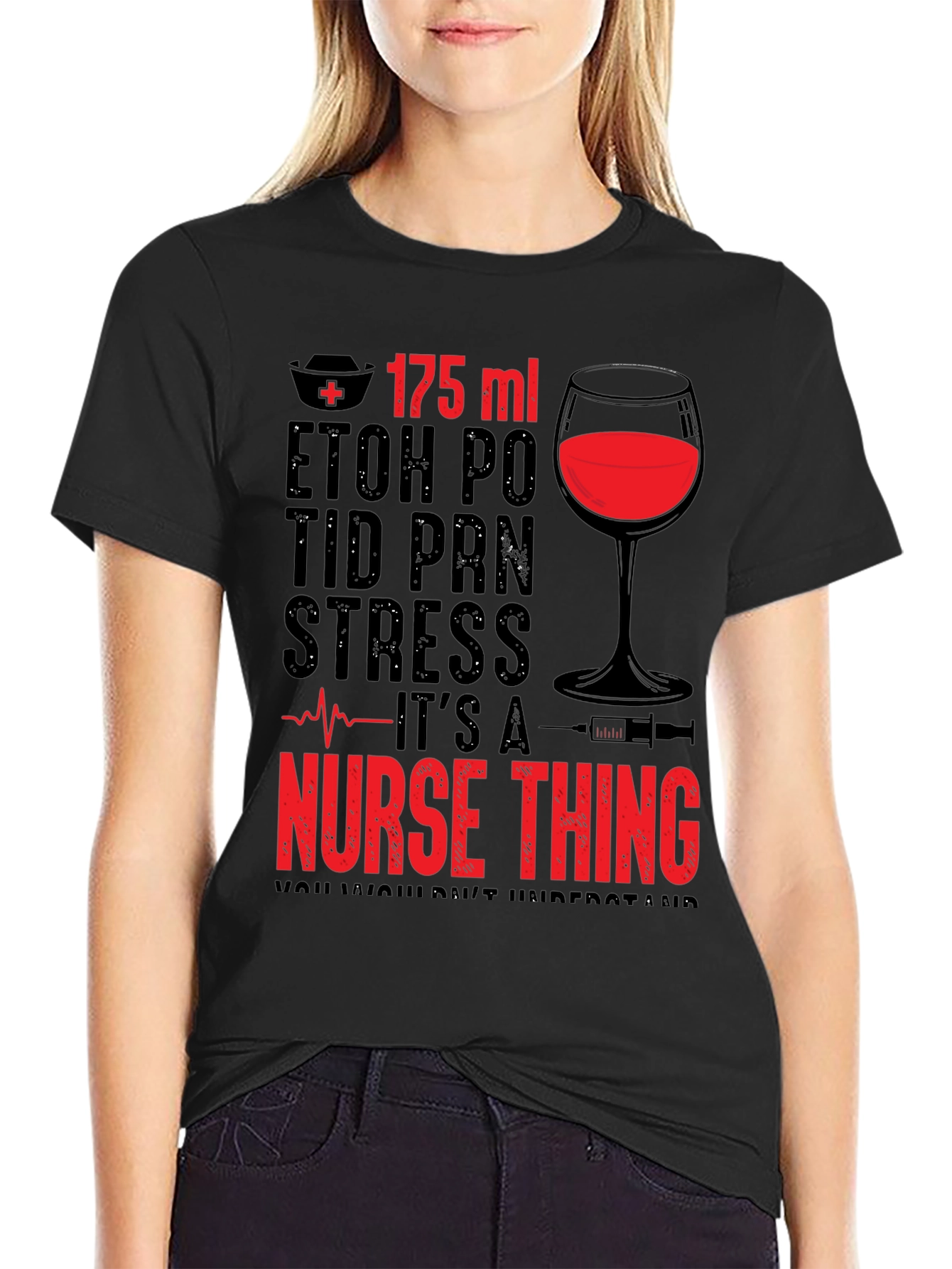 Black Nurse Thing Graphic Tee view 2