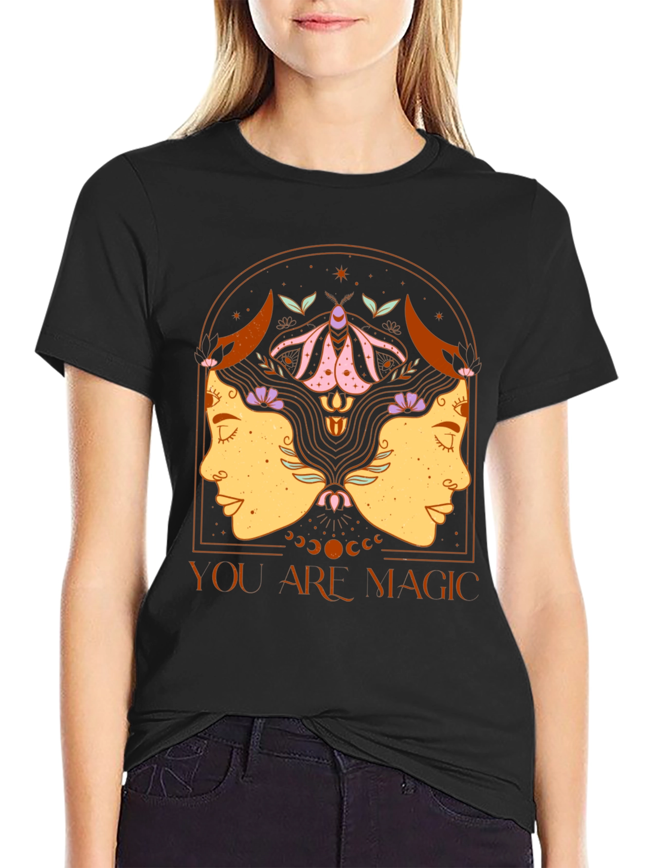Black You Are Magic Graphic T-Shirt view 2