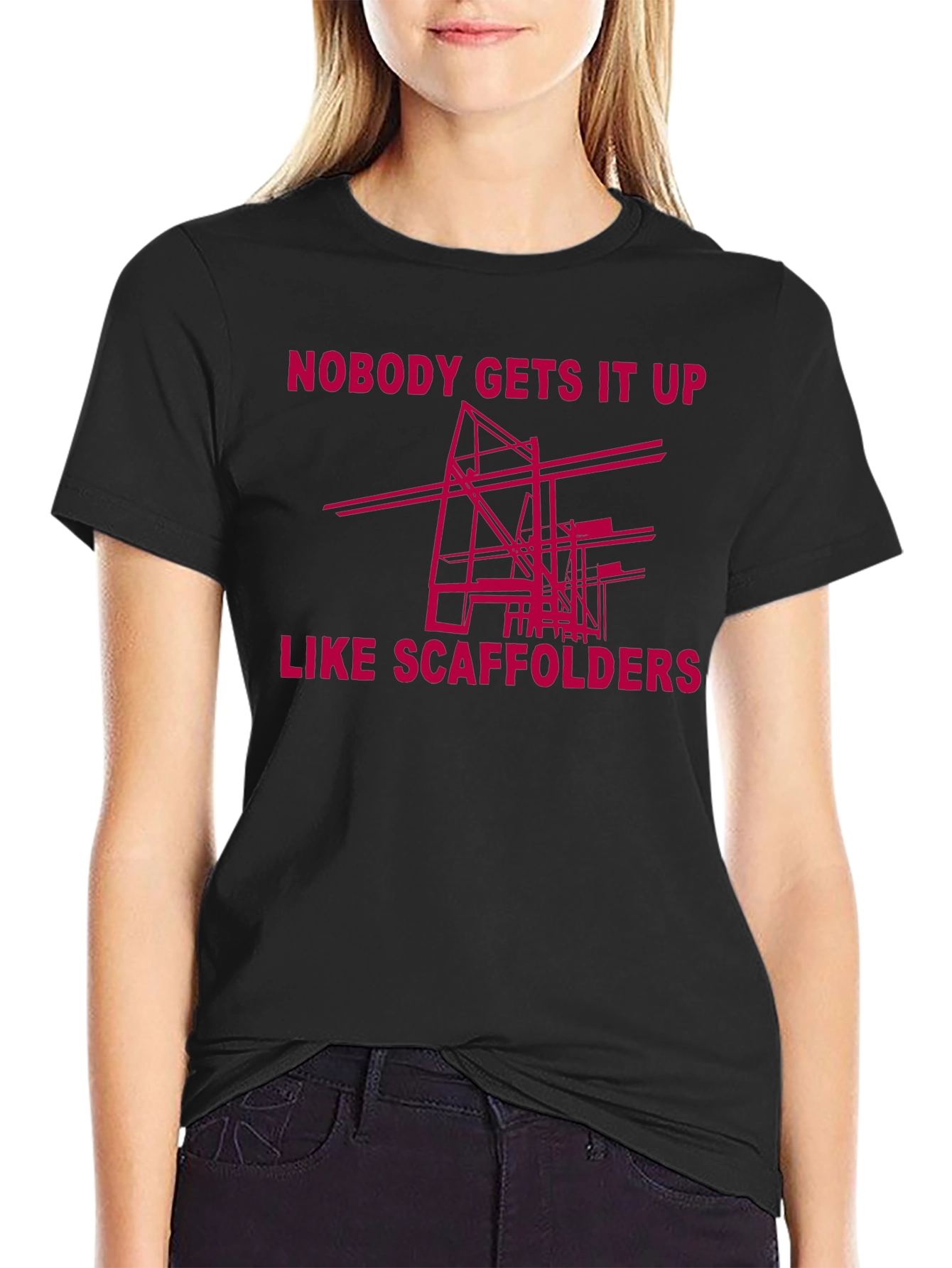 Black Scaffolders Tee: Nobody Gets It Up Like Us! view 2