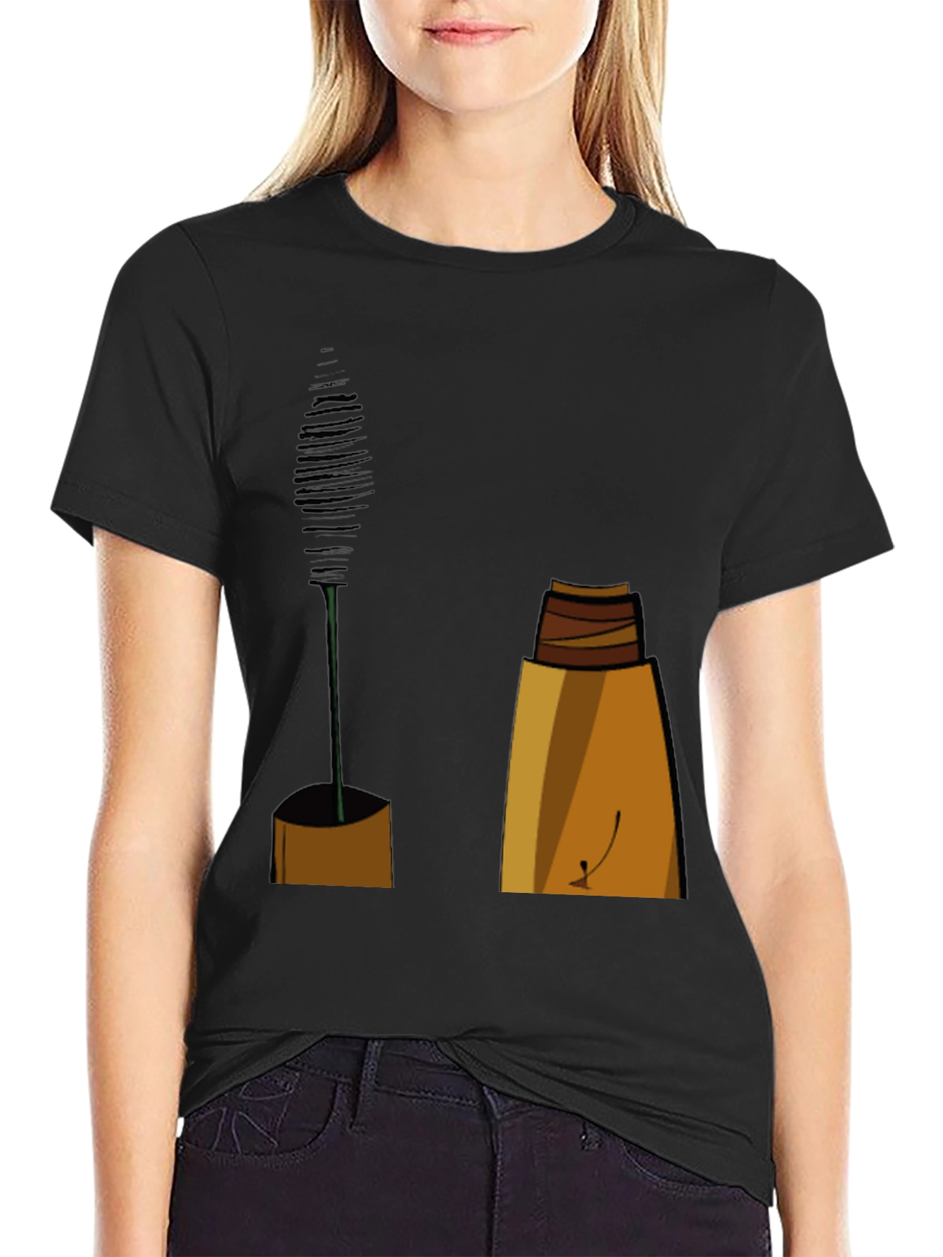Black Mascara Graphic Tee - Beauty Lover Fashion view 2
