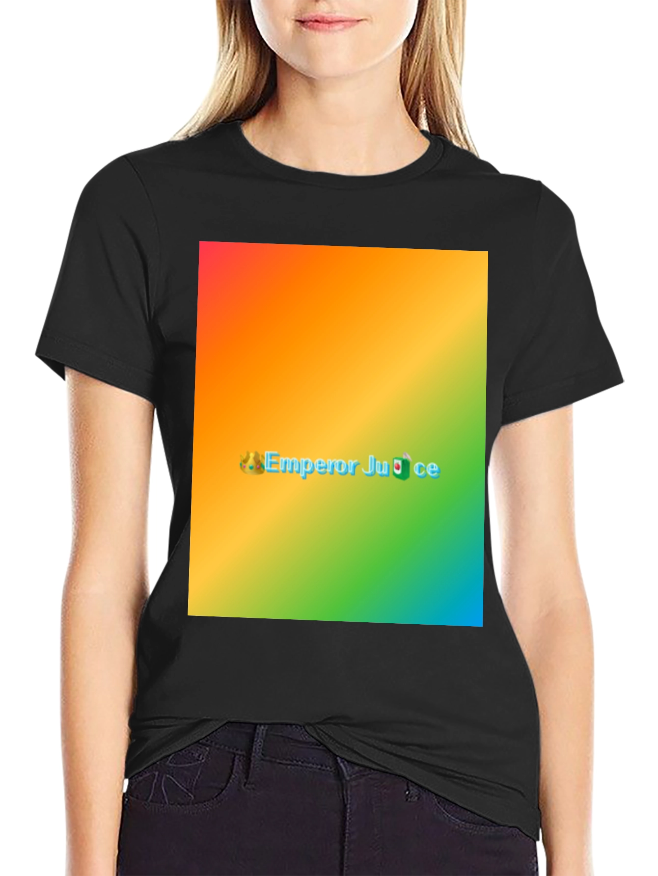 Black Emperor Juice Rainbow T-Shirt - Novelty Graphic Tee view 2