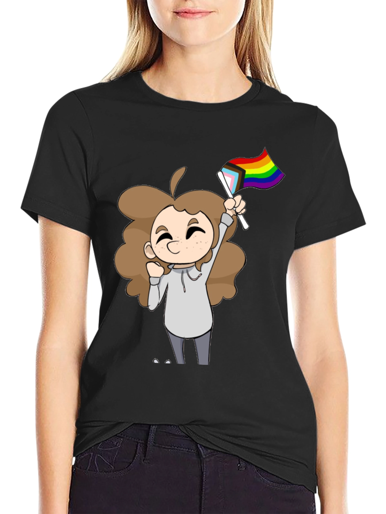 Black Pride Cartoon T-Shirt view 2