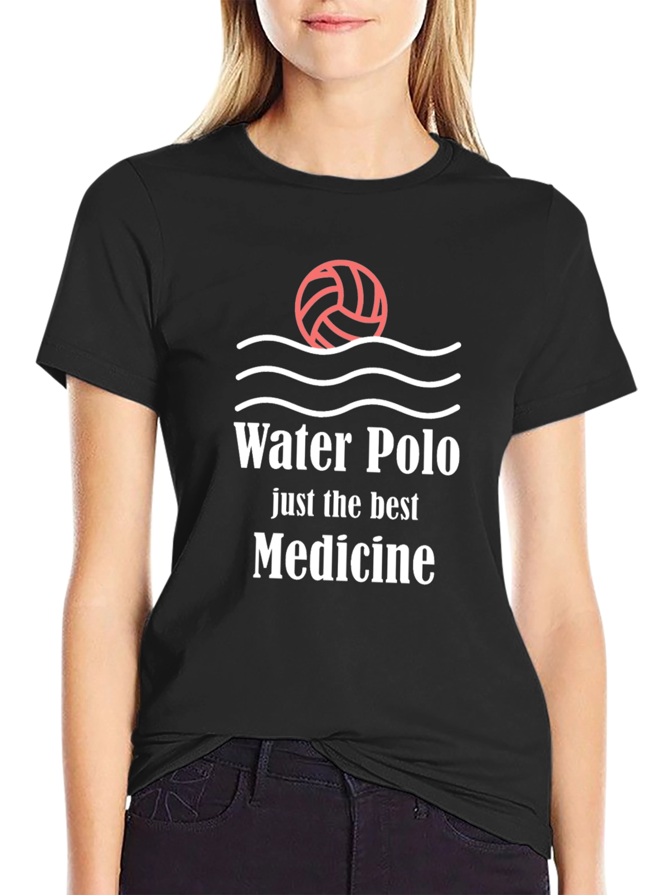 Black Water Polo Medicine Black T-Shirt view 2