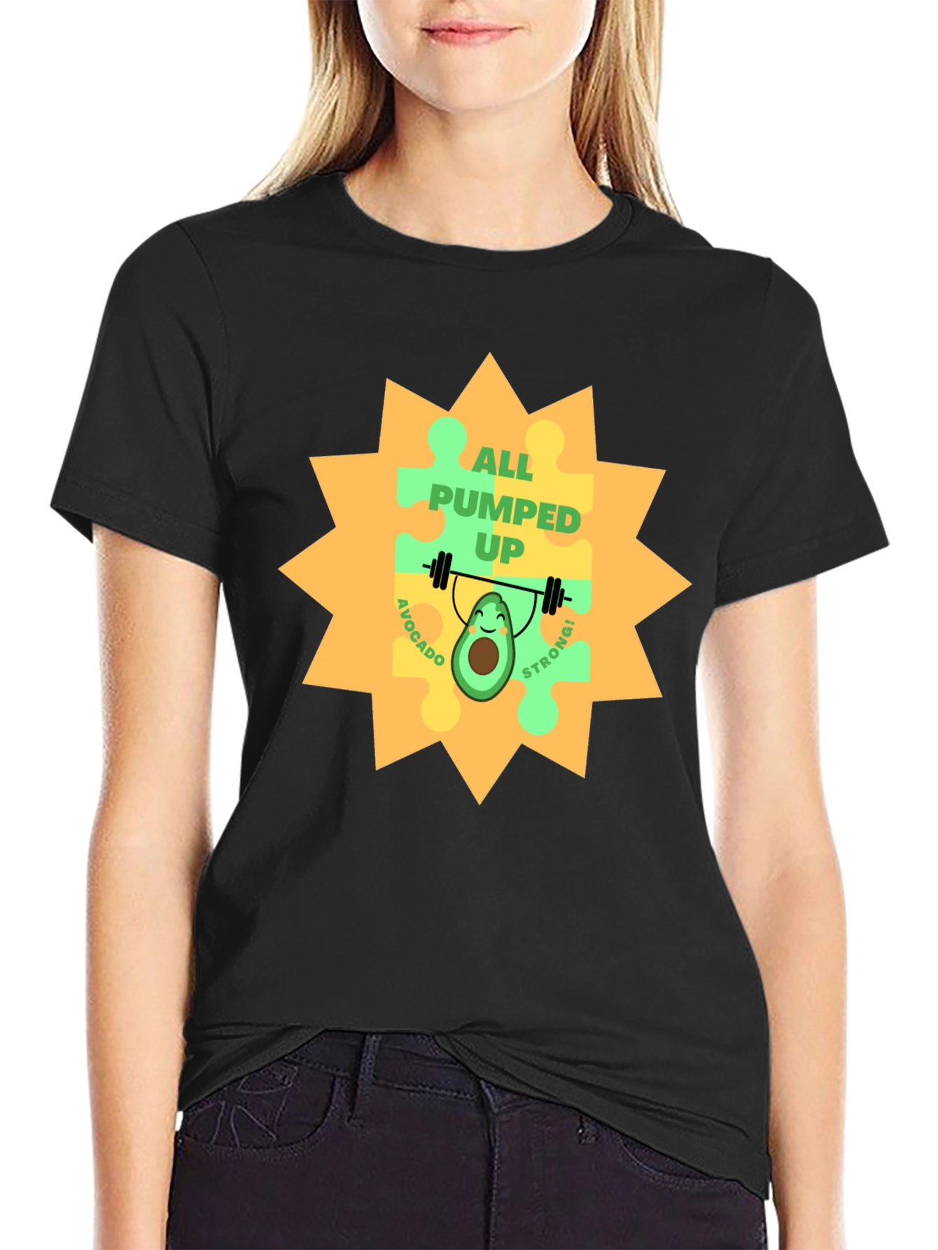 Black All Pumped Up Avocado T-Shirt view 2