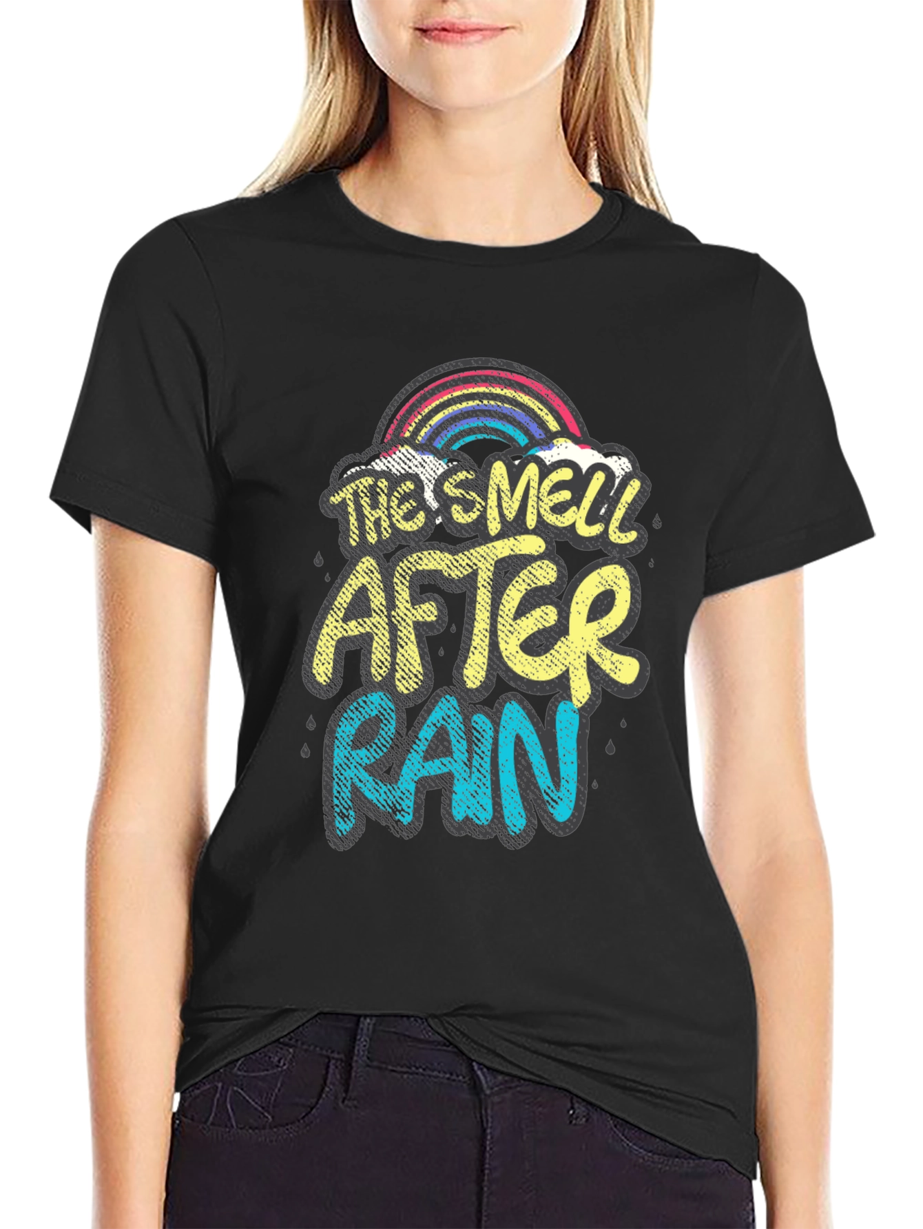 Black The Smell After Rain Graphic Tee - Black view 2
