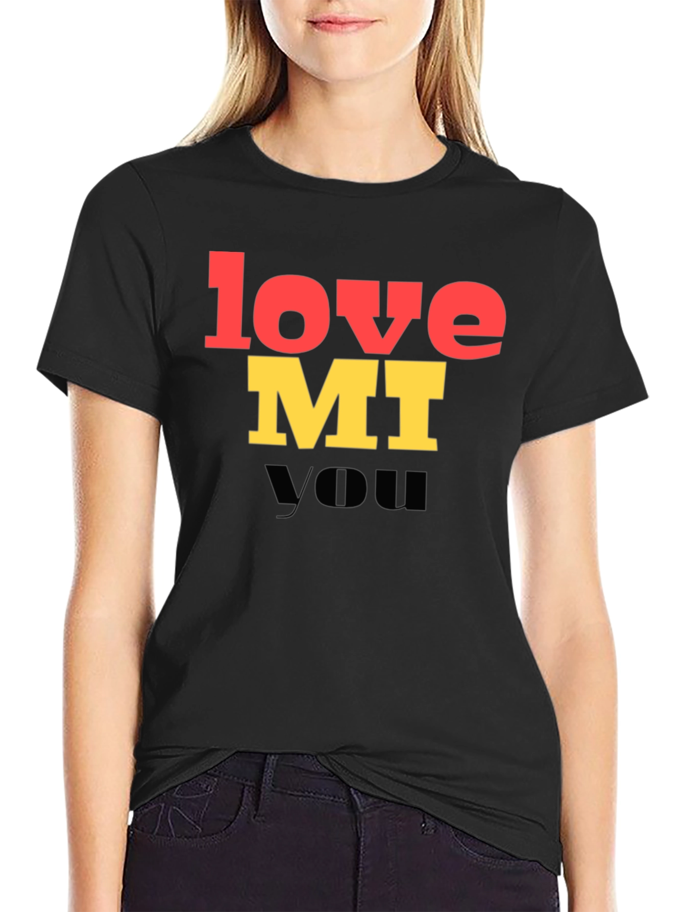 Black Love MI You Graphic T-Shirt - Trendy Unisex Tee view 2