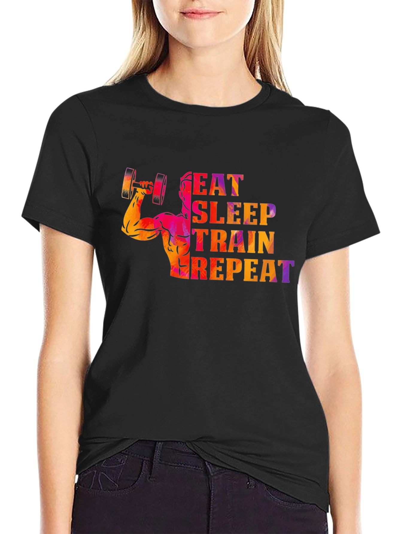Eat Sleep Train Repeat Fitness T-Shirt - 2