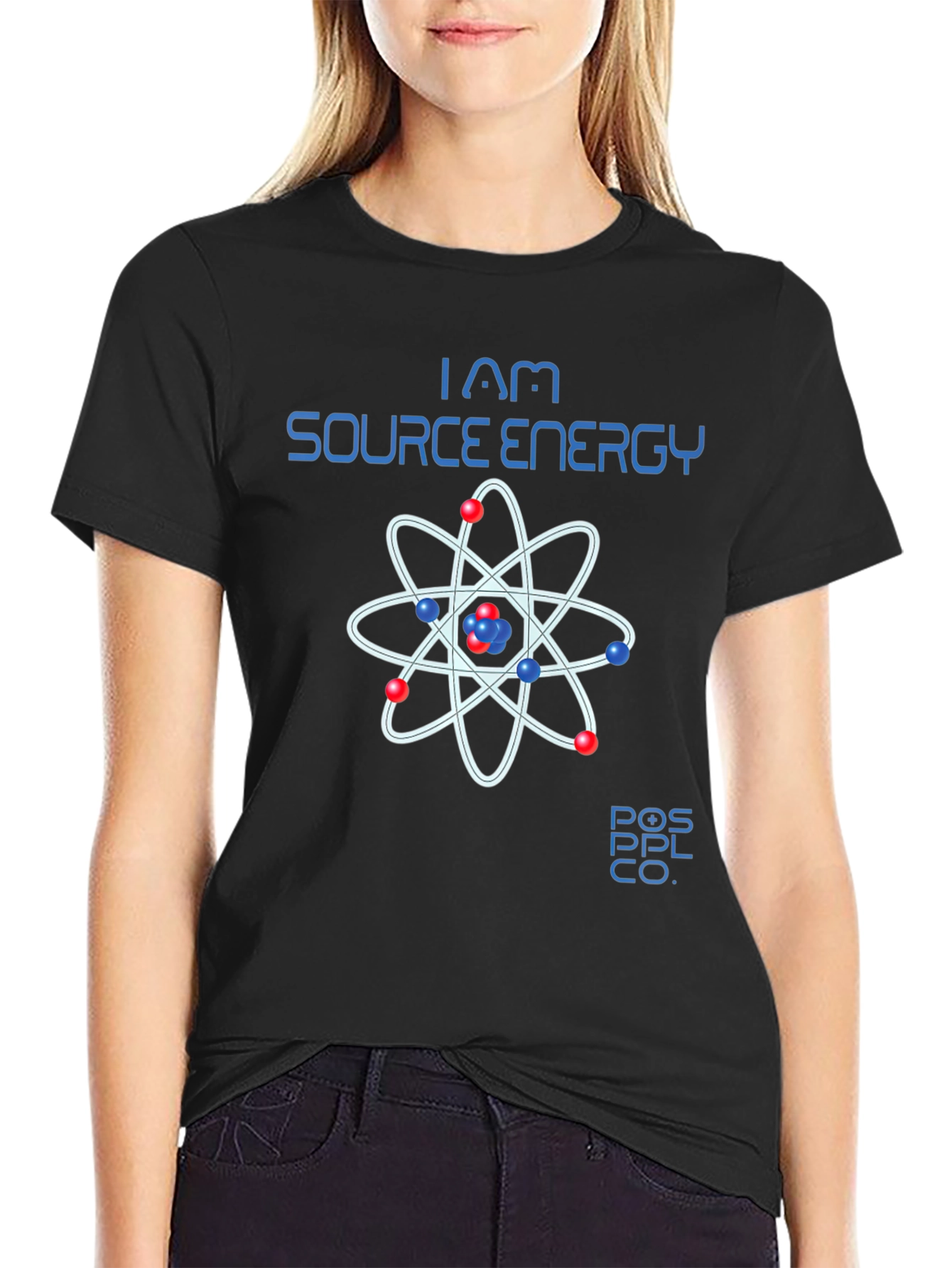 Black I Am Source Energy Graphic T-Shirt view 2